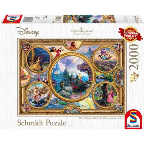 Schmidt Spiele Puzzle Disney, Collage, 2000 Puzzleteile, Made in Germany