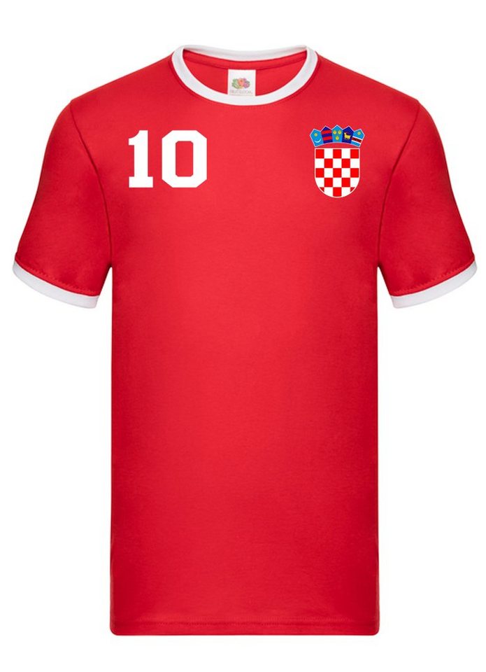 Blondie & Brownie T-Shirt Herren Kroatien Hrvatska Sport Trikot Fußball  Meister WM Europa EM