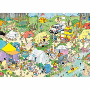 Jumbo Spiele Puzzle Jan van Haasteren - Camping im Wald 1000 Teile, 1000 Puzzleteile