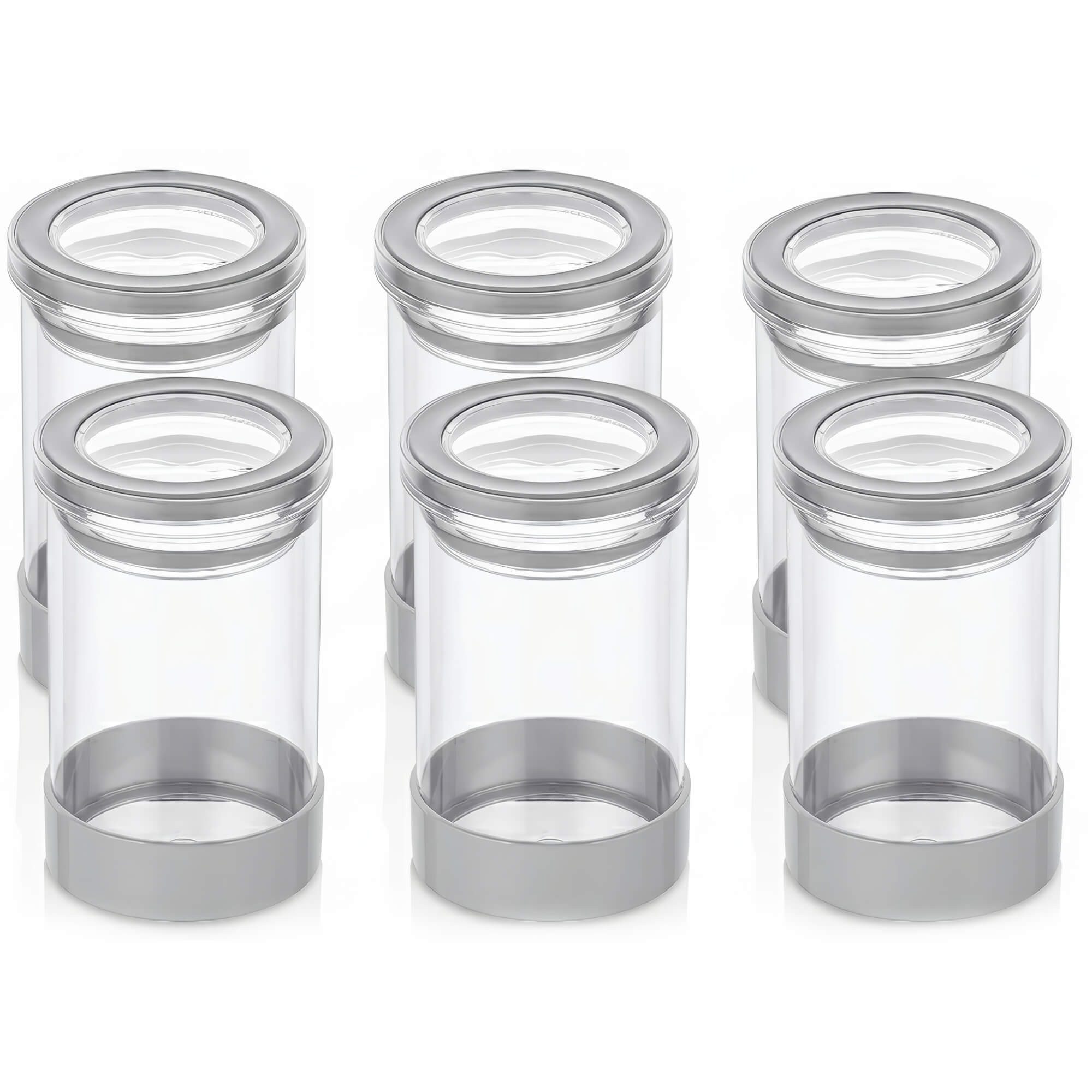 Vip Ahmet Vorratsdose Vorratsdosen rund mit Deckel, (6er Set, 6x0,65L), BPA-frei, Kunststoff, (6-tlg., 6x0,65L, 6er Set), mit Vakuumdeckel