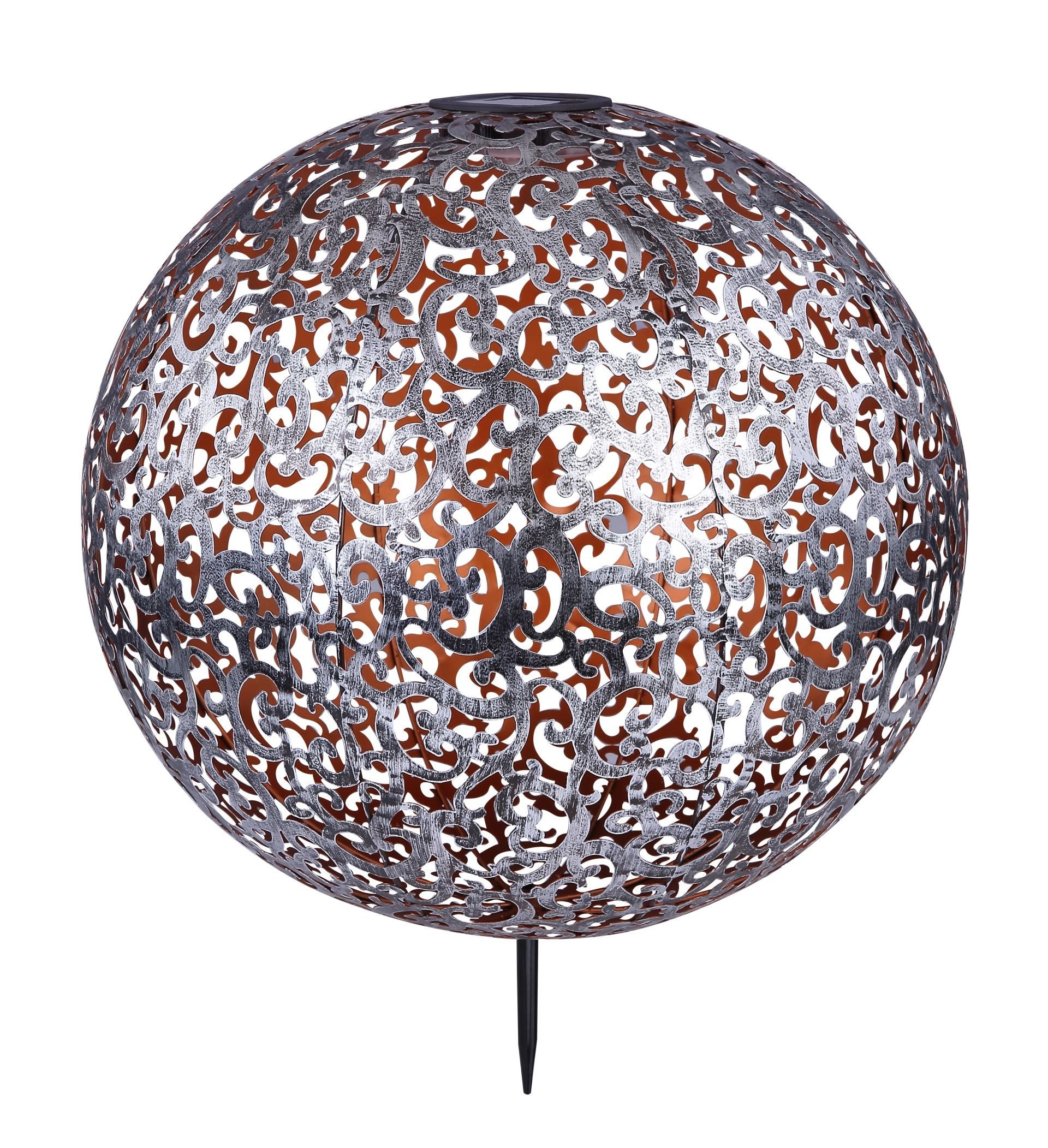 GLOBO LIGHTING LED Solarleuchte SOLAR, LED fest integriert, Warmweiß, Solarlampe für Garten, Toller Lichteffekt, Solarkugel mit Erdspieß