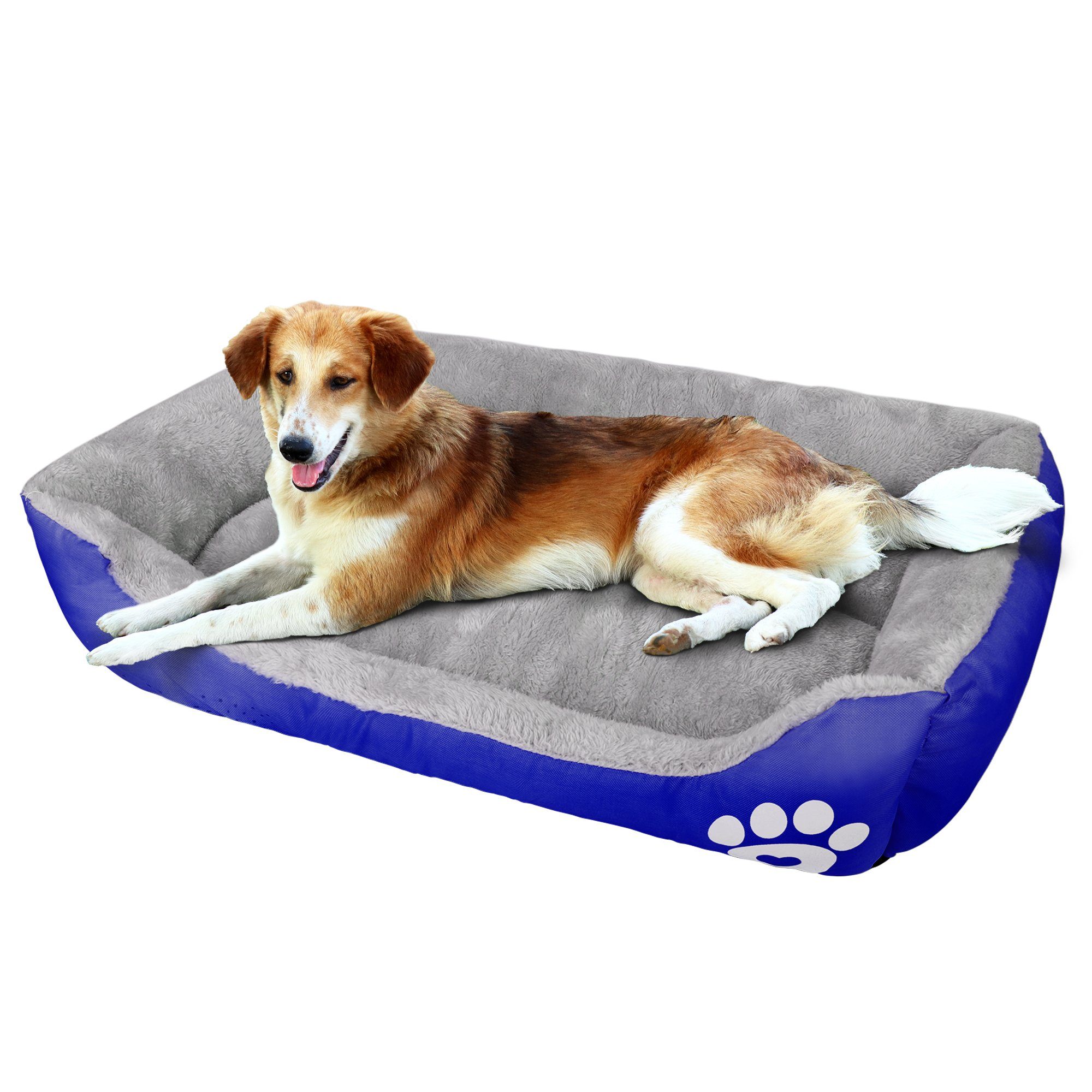 wuuhoo Tierbett Lucky 90cm I flauschiges und gemütliches Hundesofa, für  mittelgroße und große Hunde I Haustierbett Waschmaschinen geeignet