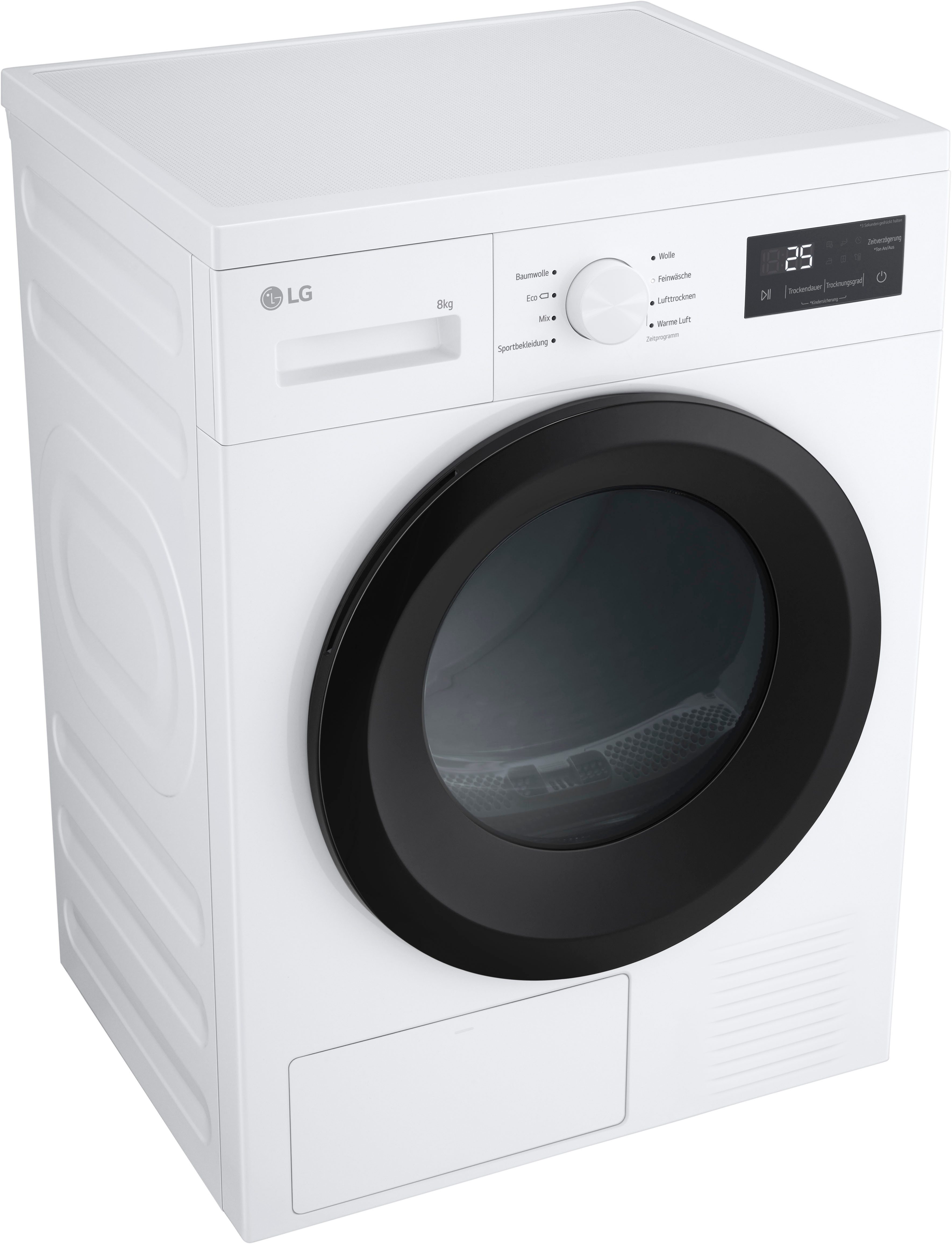 LG Wärmepumpentrockner RT80B2, Sicherheitsglastür