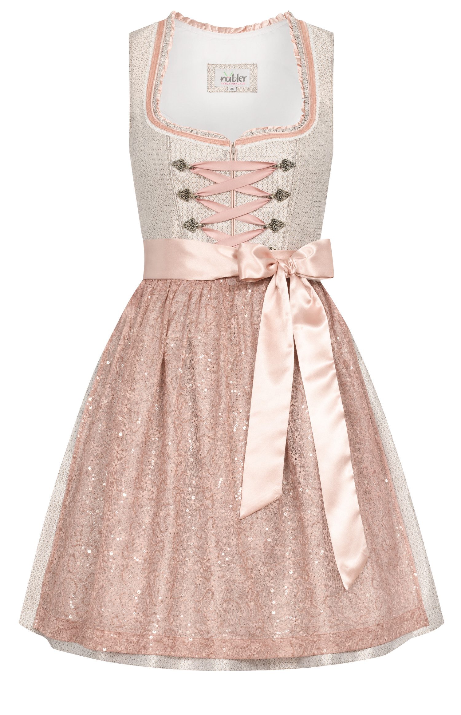 Nübler Dirndl Mini Dirndl Lina in Taupe von Nübler günstig online kaufen