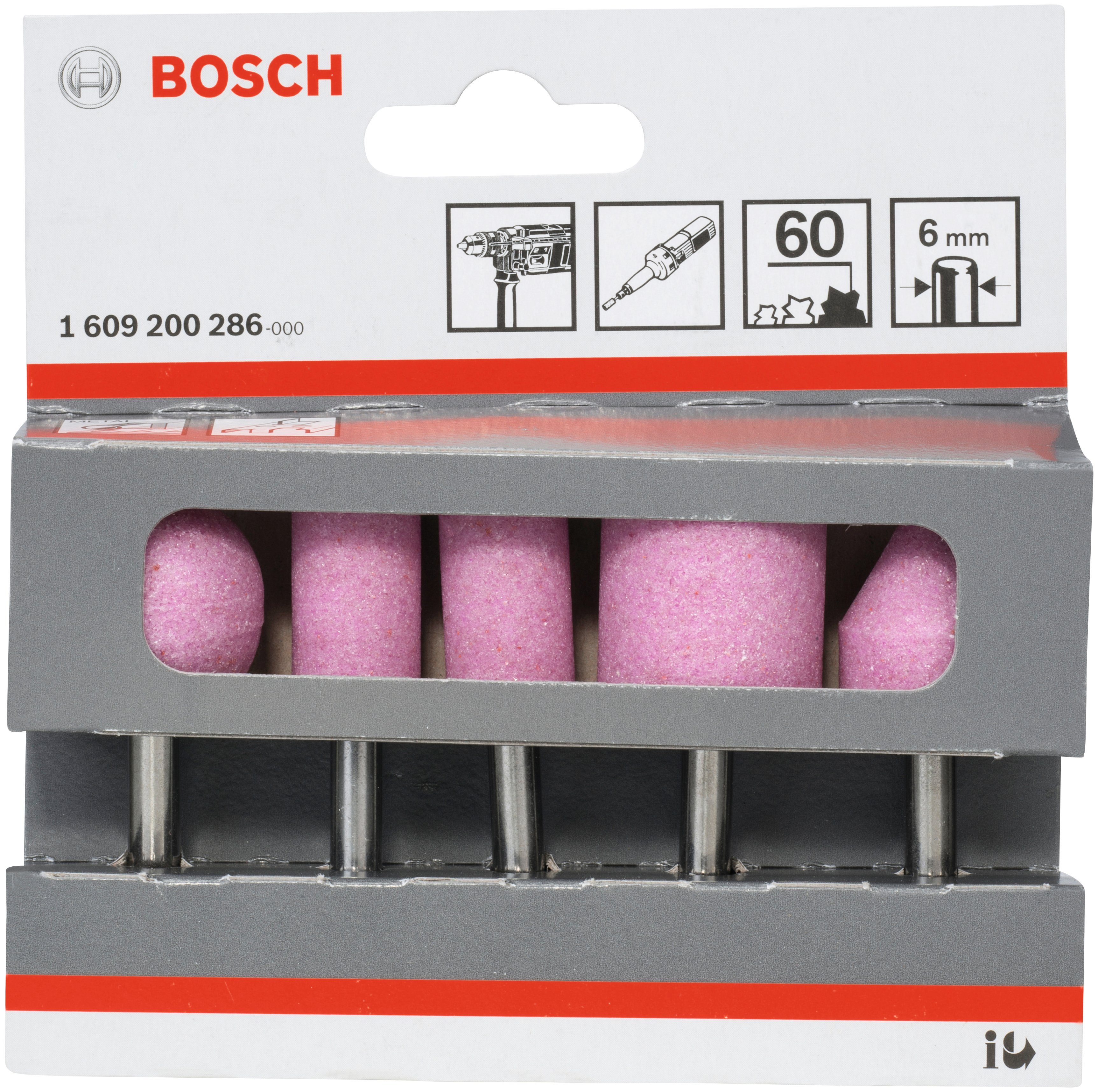 6 1609200286, mm Schleifstift 5tlg. Professional Bosch Aufnahmeschaft Set,
