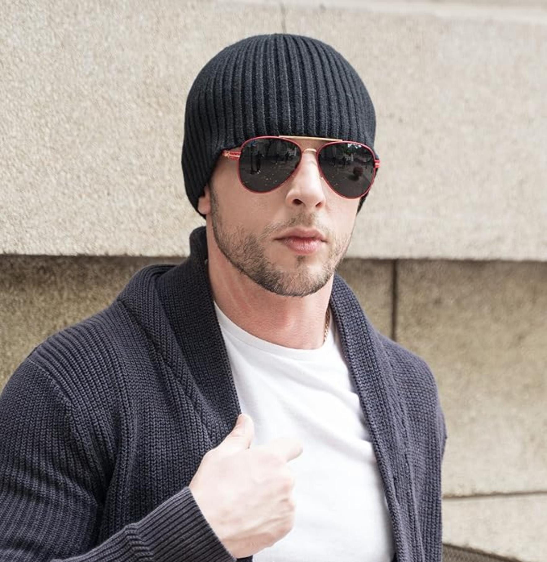 Coonoor Strickmütze Winter Strickmützen Mode Warm Slouch Beanie Mütze günstig online kaufen