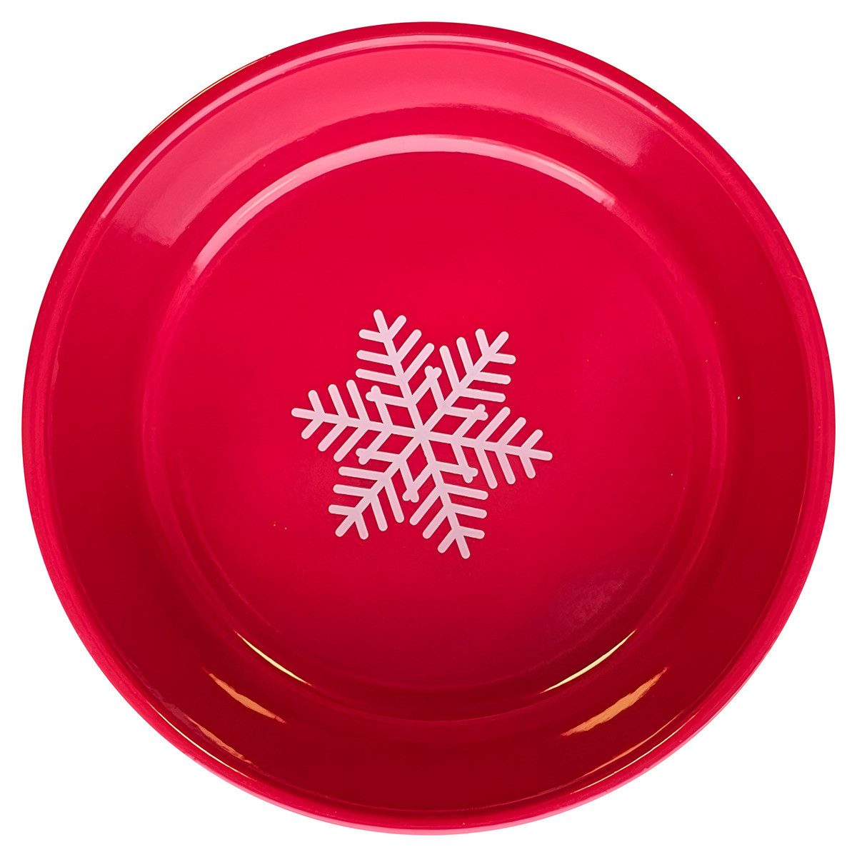 Nobby Futternapf Xmas Edelstahlnapf Happy Xmas beige-rot
