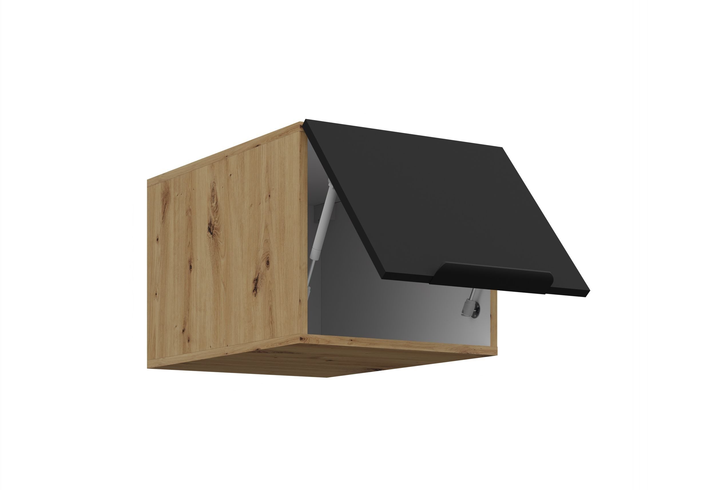 Küchen-Preisbombe Aufsatzschrank 40 cm Küche ARIA Schwarz Küchenzeile Küchenblock Anti Fingerprint