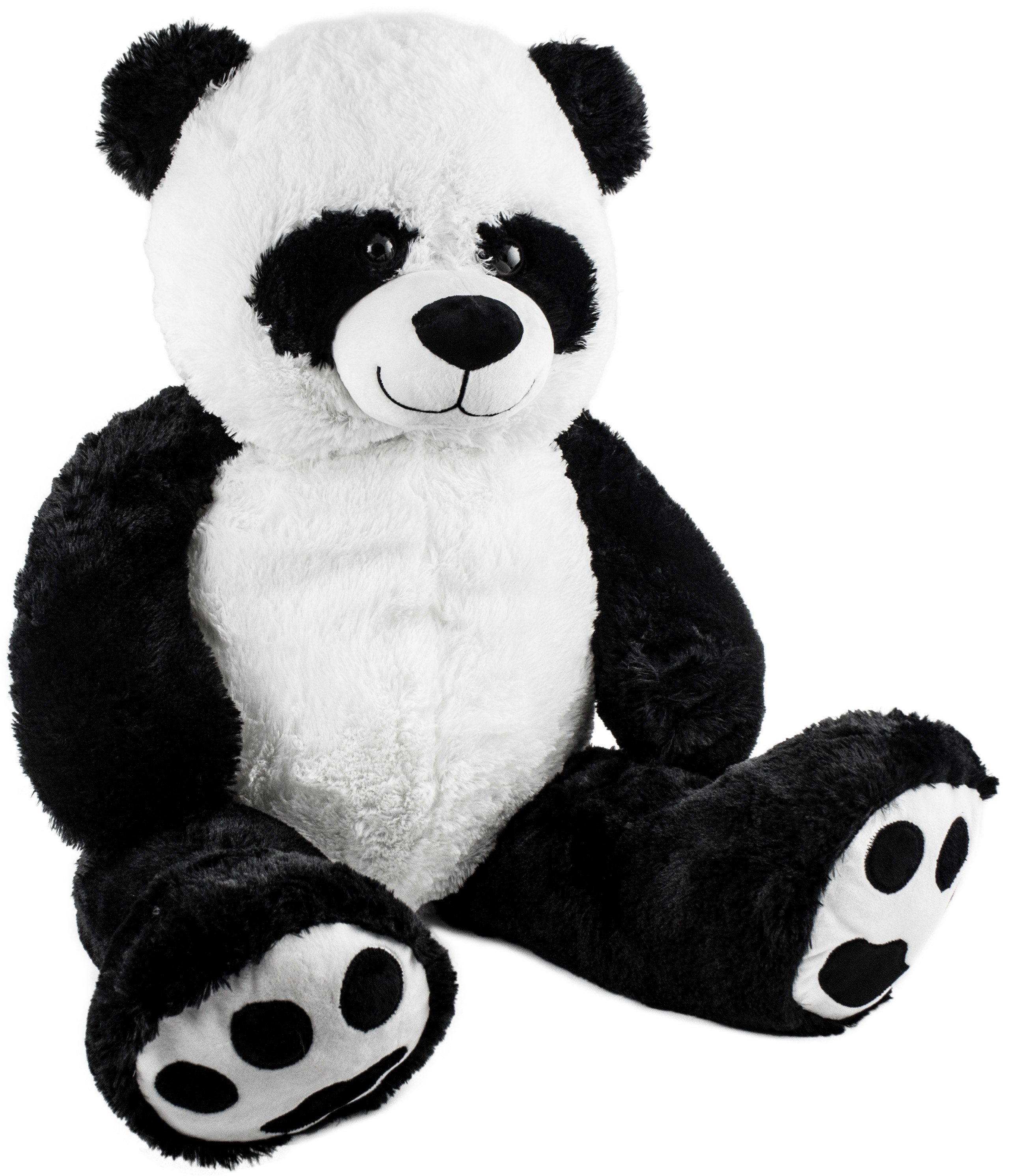 BRUBAKER Kuscheltier XXL Panda Teddy 100 cm groß, Pandabär (1-St., Teddybär Schwarz Weiß), Panda Bär Stofftier Plüschtier