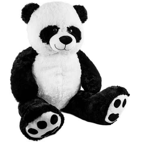 BRUBAKER Kuscheltier XXL Panda Teddy 100 cm groß, Pandabär (1-St., Teddybär Schwarz Weiß), Panda Bär Stofftier Plüschtier