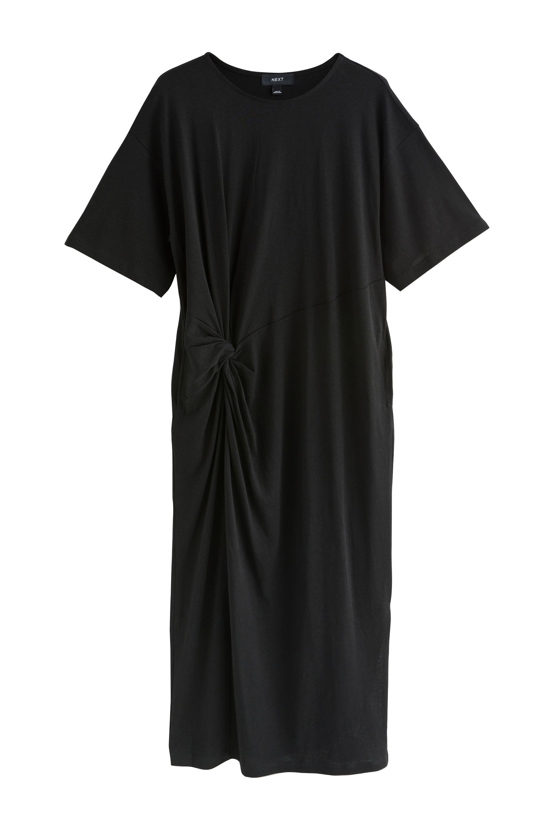 Next Shirtkleid Sommerliches Jersey-T-Shirtkleid mit Drehung (1-tlg)