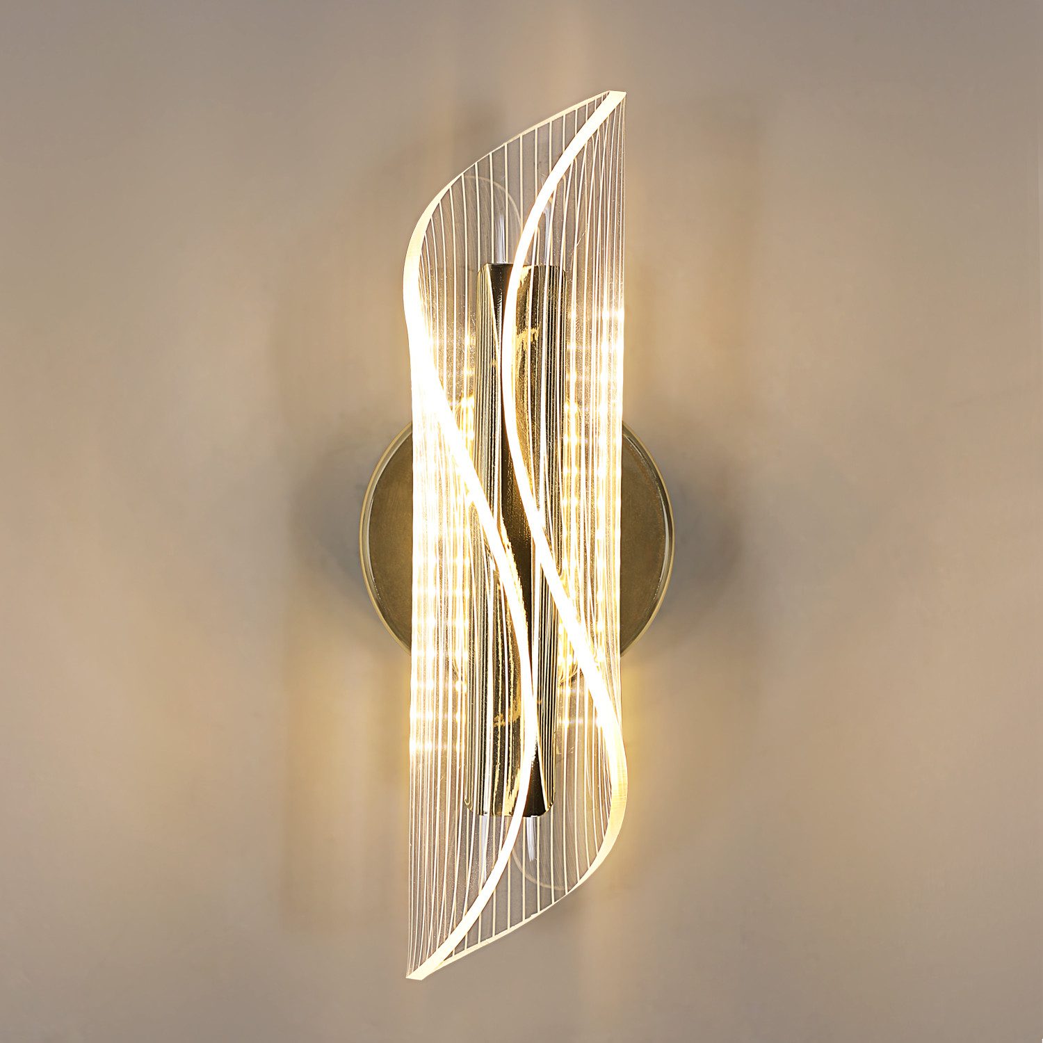 Goeco Wandleuchte Innenwandleuchte, Acryl Dekoleuchte, 12W für Büro, Flur, günstig online kaufen