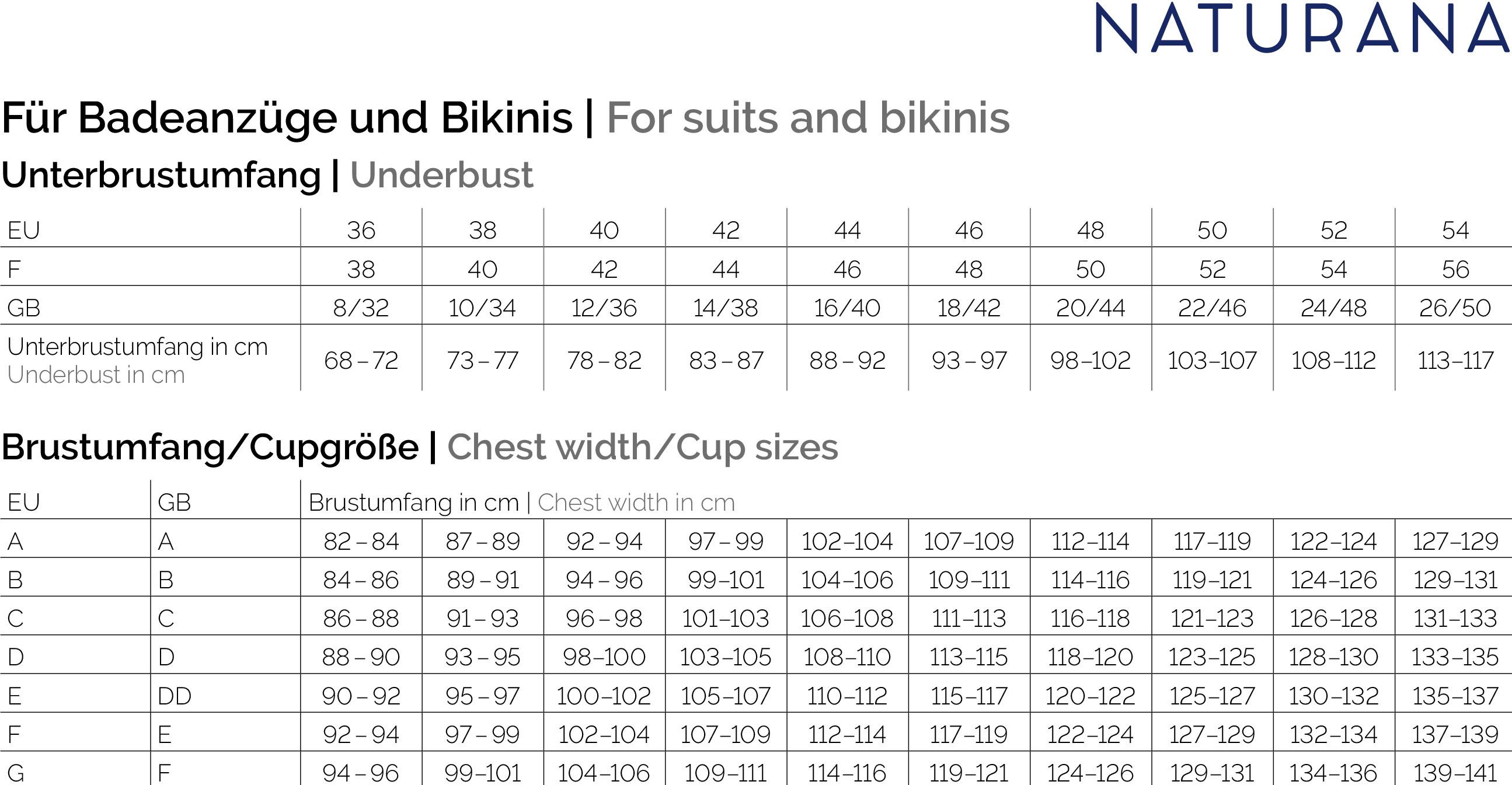 Naturana Balconette-Bikini-Top City Vibes, atmungsaktive Innenfutter, mit M günstig online kaufen