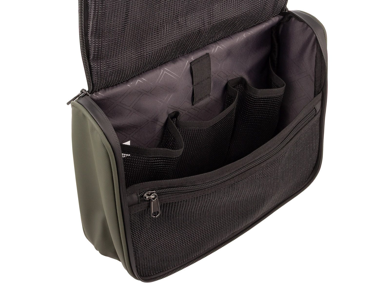 Franky Kulturbeutel Kulturbeutel Haken Washbag KB3 Beautycase (ein Stück, 1-tlg., ca. B/H/T 25,5x16x9 cm), Innenfächer
