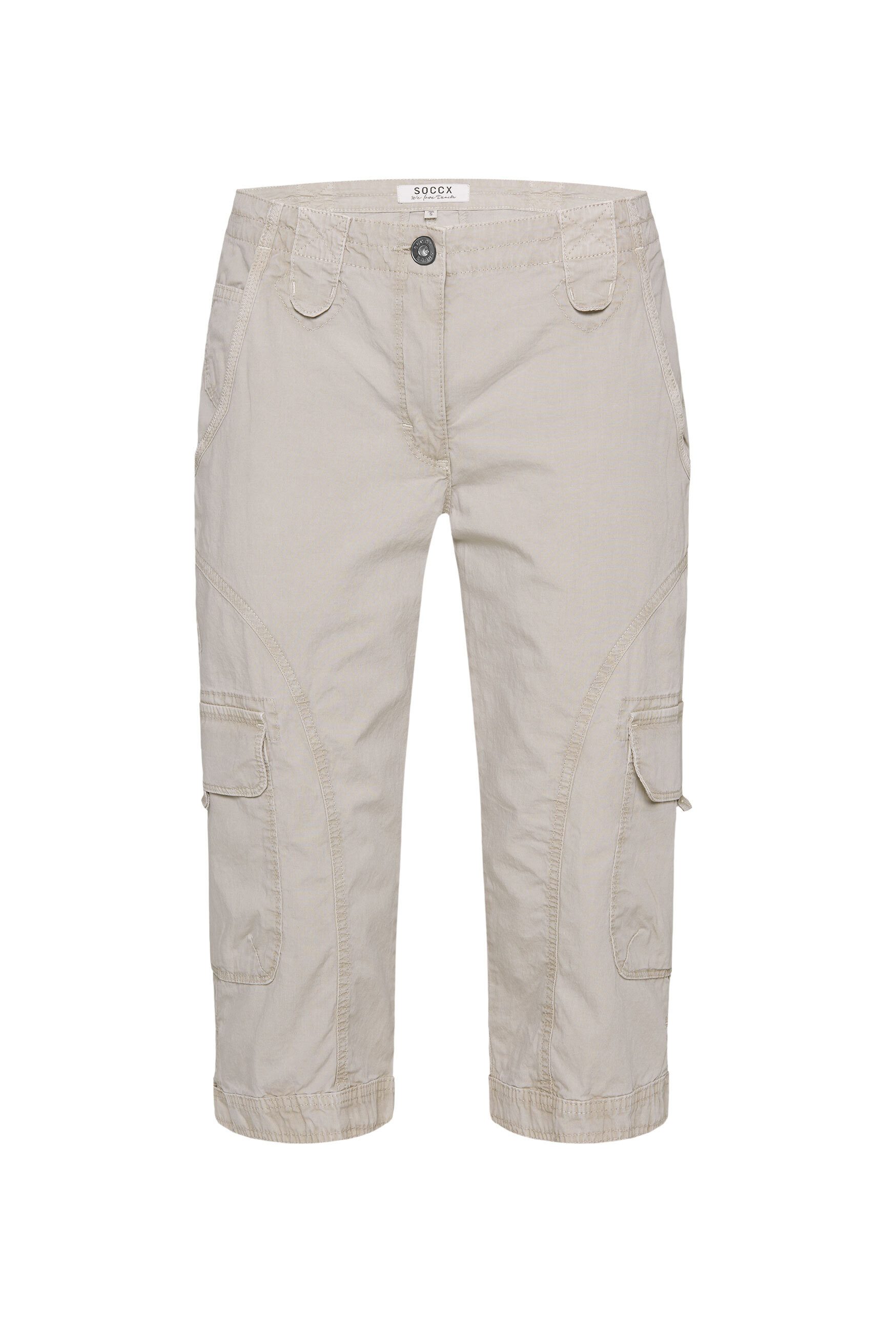 SOCCX Shorts mit aufgesetzten Taschen vorne