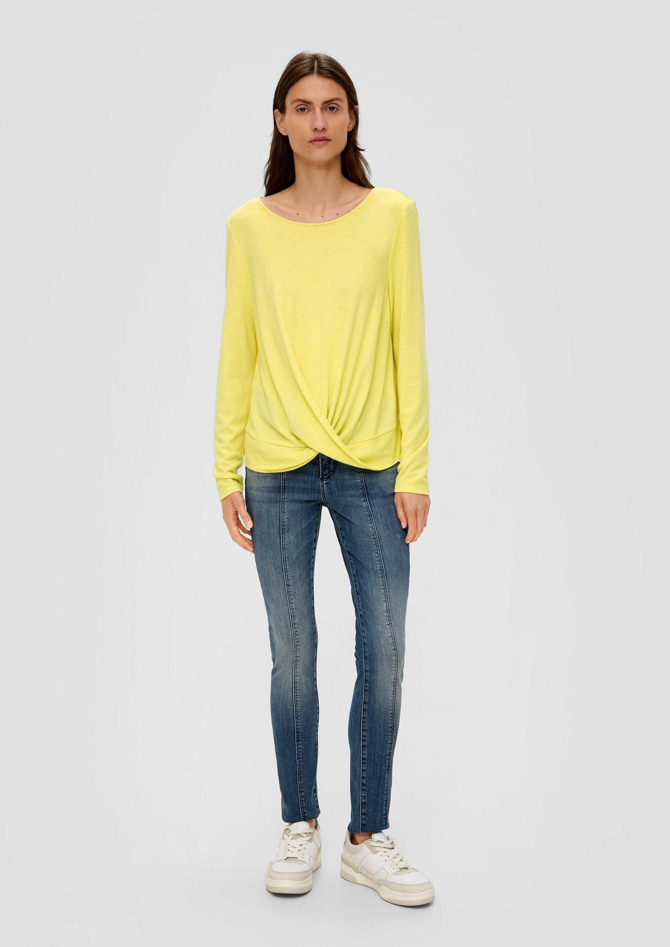 s.Oliver Langarmshirt T-Shirt Longsleeve mit Wickeldetail
