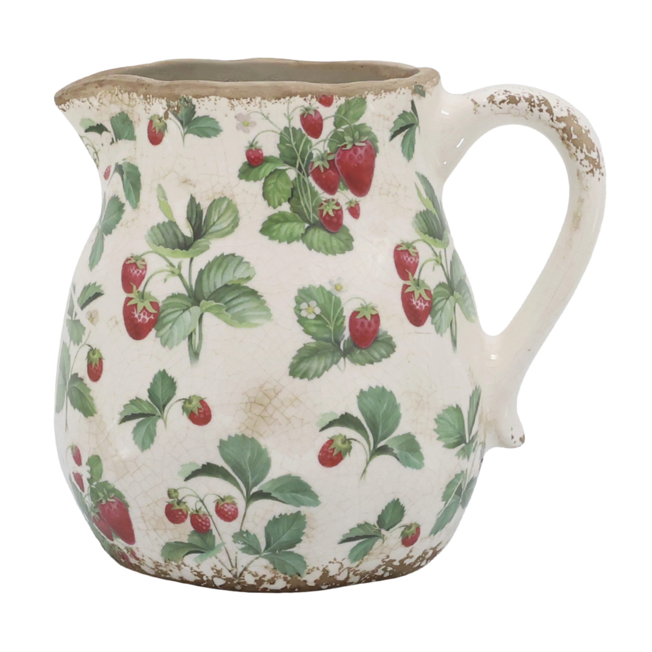 Chic Antique Dekovase Chic Antique Fraises Kanne mit Erdbeeren