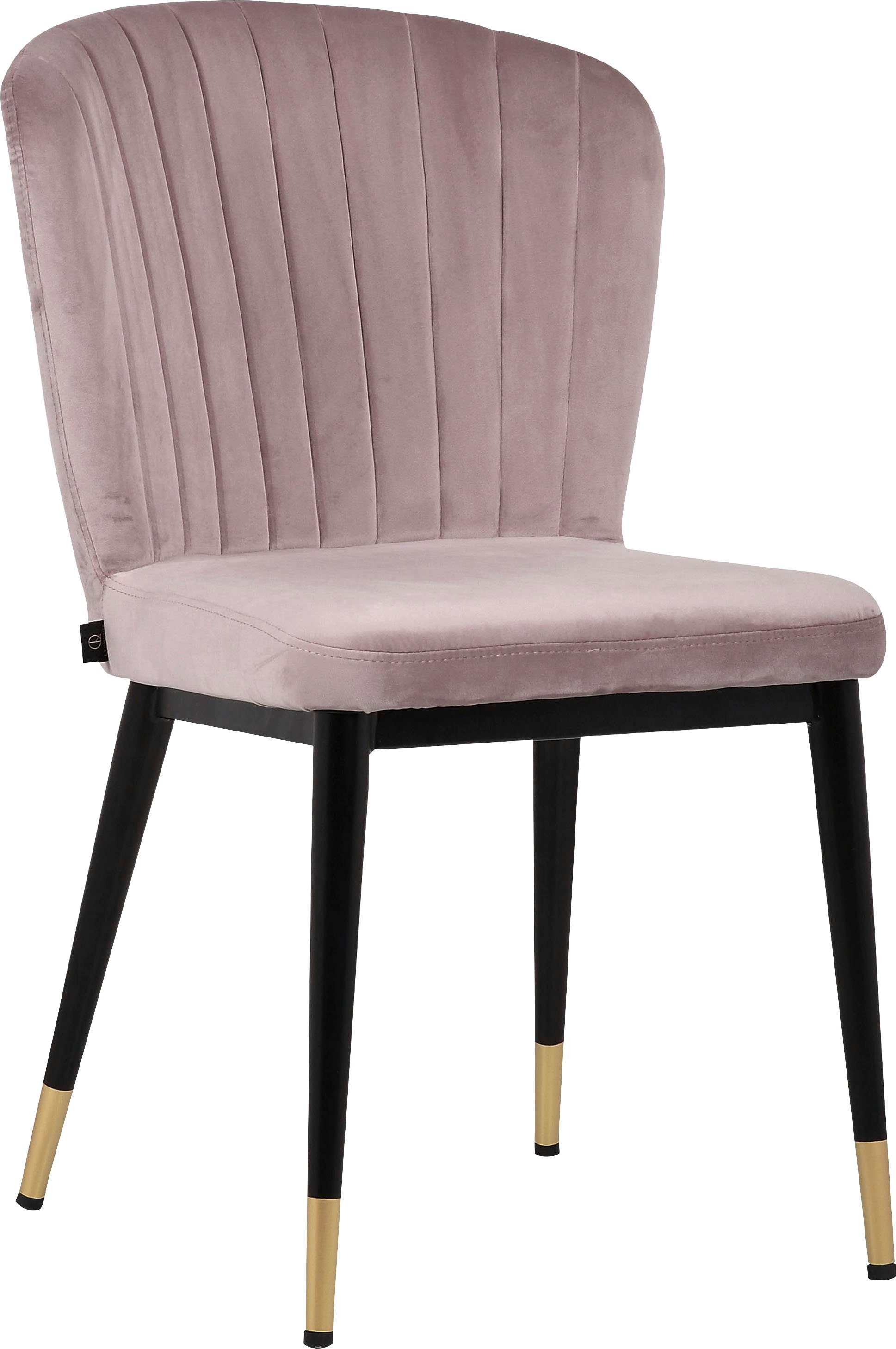 Leonique Esszimmerstuhl Dinan (Set), 2er-Set mit gepolstertem Sitz und Rückenlehne, modernes Design rosa
