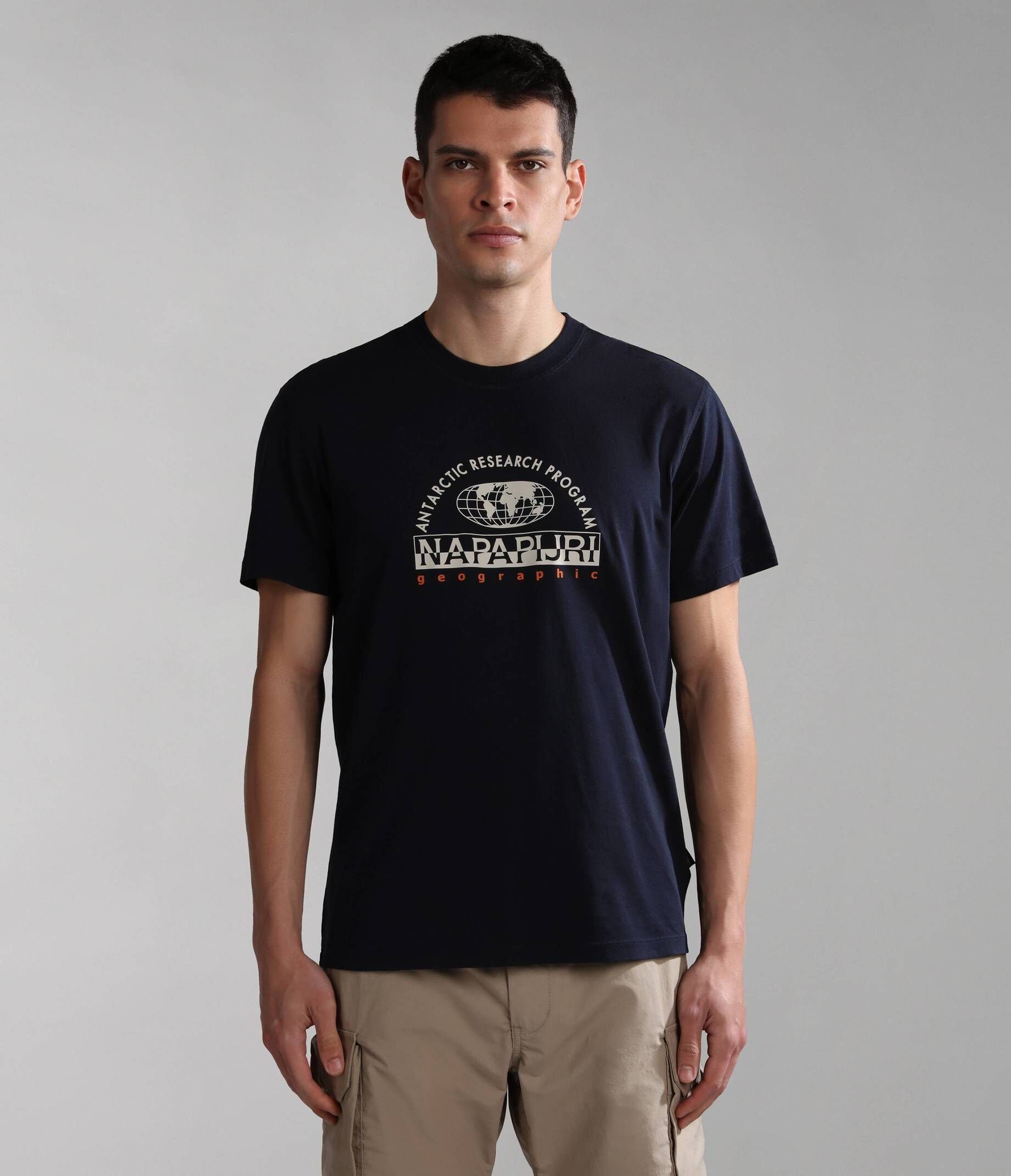S-MACCAS T-Shirt Napapijri (52) Herren (1-tlg) marine T-Shirt