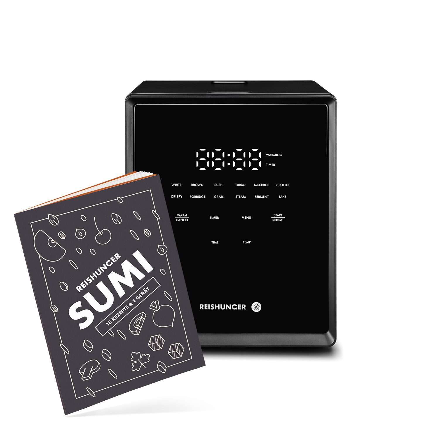 Reishunger Reiskocher SUMI – Digitaler Multikocher – 12 Programme und Warmhaltefunktion, 600 W