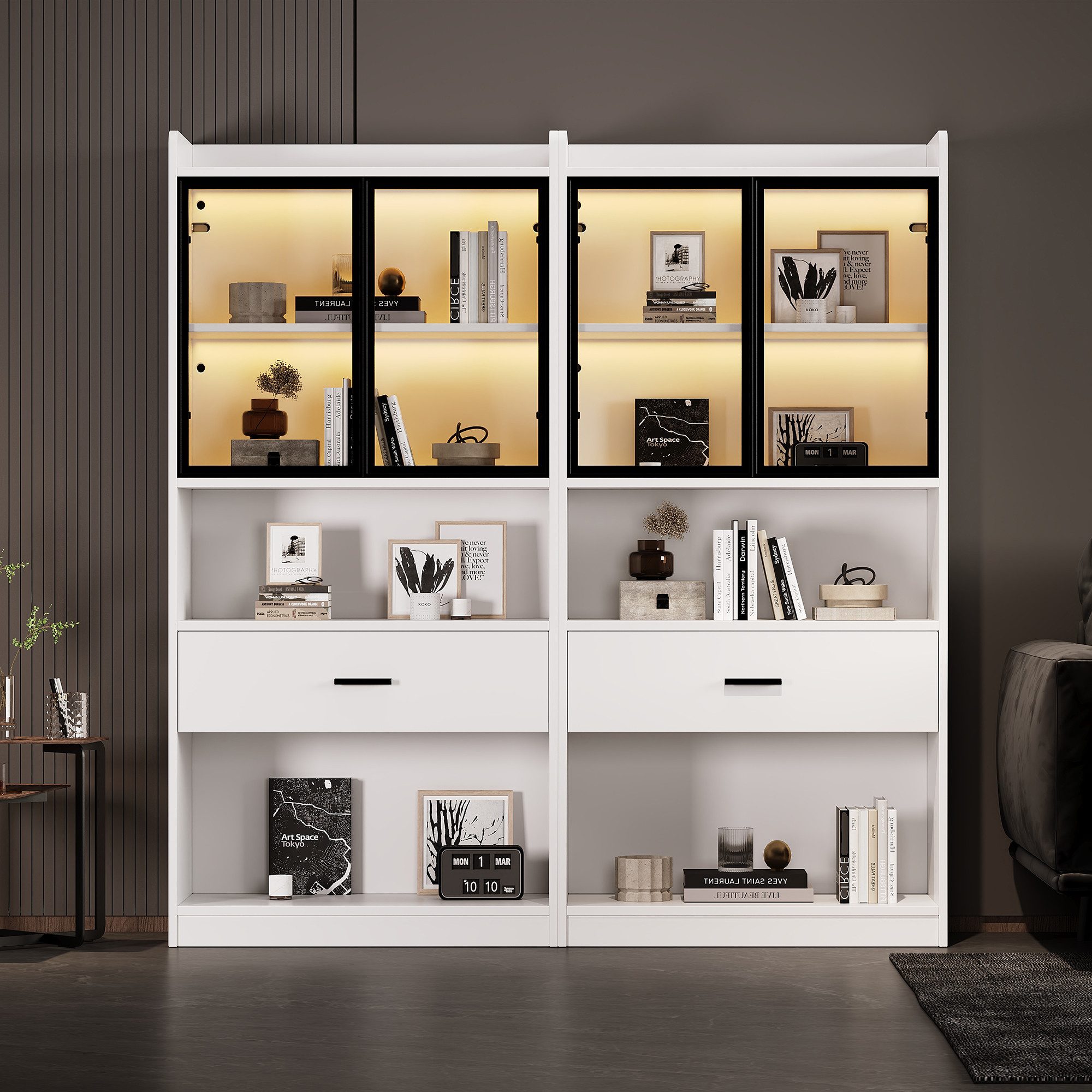 STILVORA Vitrine 153 Highboard Sideboard mit günstig online kaufen