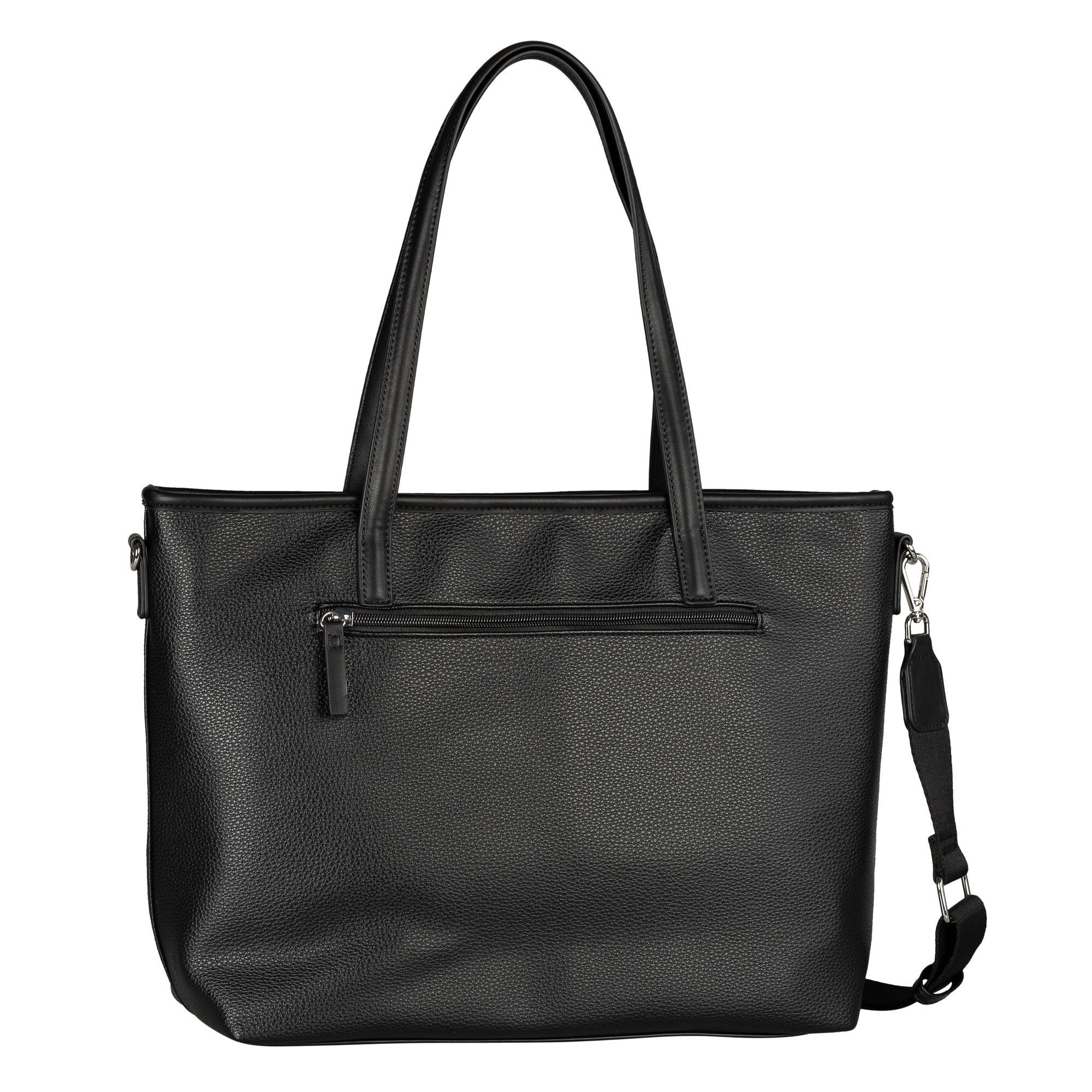 TOM TAILOR Shopper Jamila (Set, 2-tlg., Praktische 2-in-1-Funktion: Abnehmbare Vortasche als Umhängetasche), ein Platzwunder mit 2-in1-Funktion aus fein genarbtem Lederimtiat