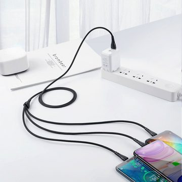mcdodo Mamba Series 3 in 1 Lightning+Micro USB+Type-c Ladekabel 1.2m Smartphone-Kabel