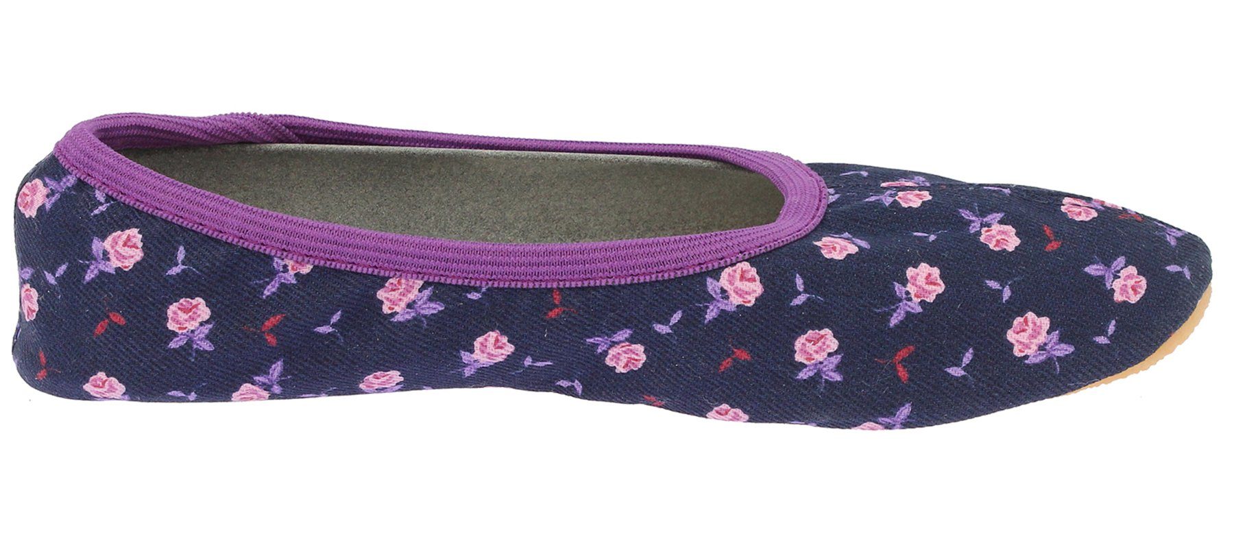 Beck Schläppchen Nostalgie Gymnastikschuh (bis Gr. 38 erhältlich) mit rutschfester Gummi-Sohle – Bild 4 von 5