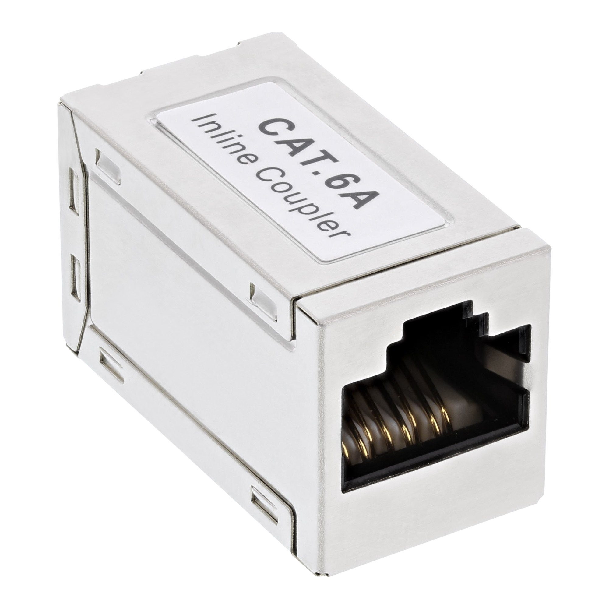 InLine® Patchkabelkupplung Metall Cat.6A, 2x RJ45 Buchse, geschirmt LAN-Kabel