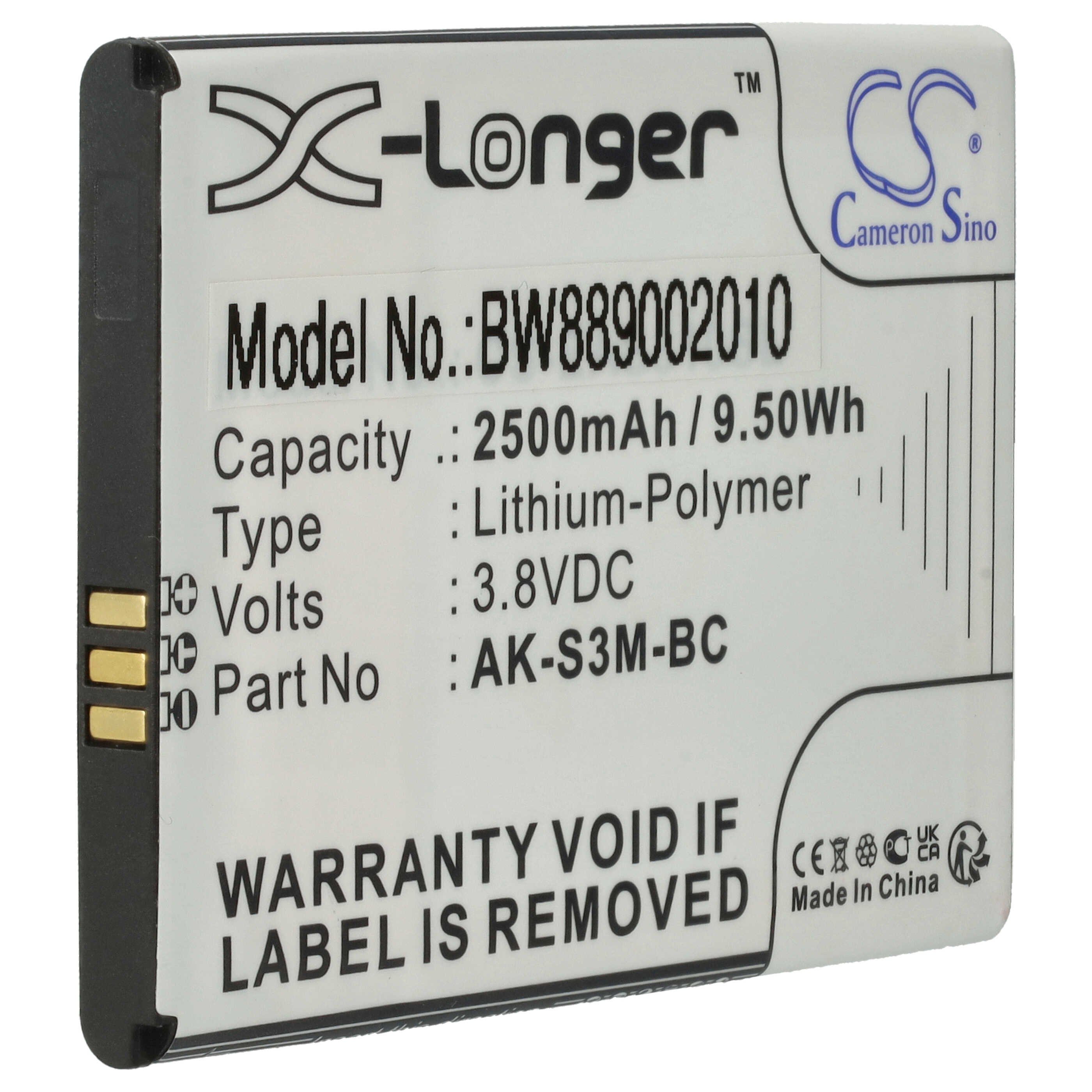 vhbw Akku Ersatz für Emporia AK-S3M-BC für Smartphone / Mobilfunk (2500 Smartphone-Akku Akku Li-Polymer 2500 mAh (3,8 V, 1 St), Leistungsfähiger Austausch-Akku für Telefon, Smartphone