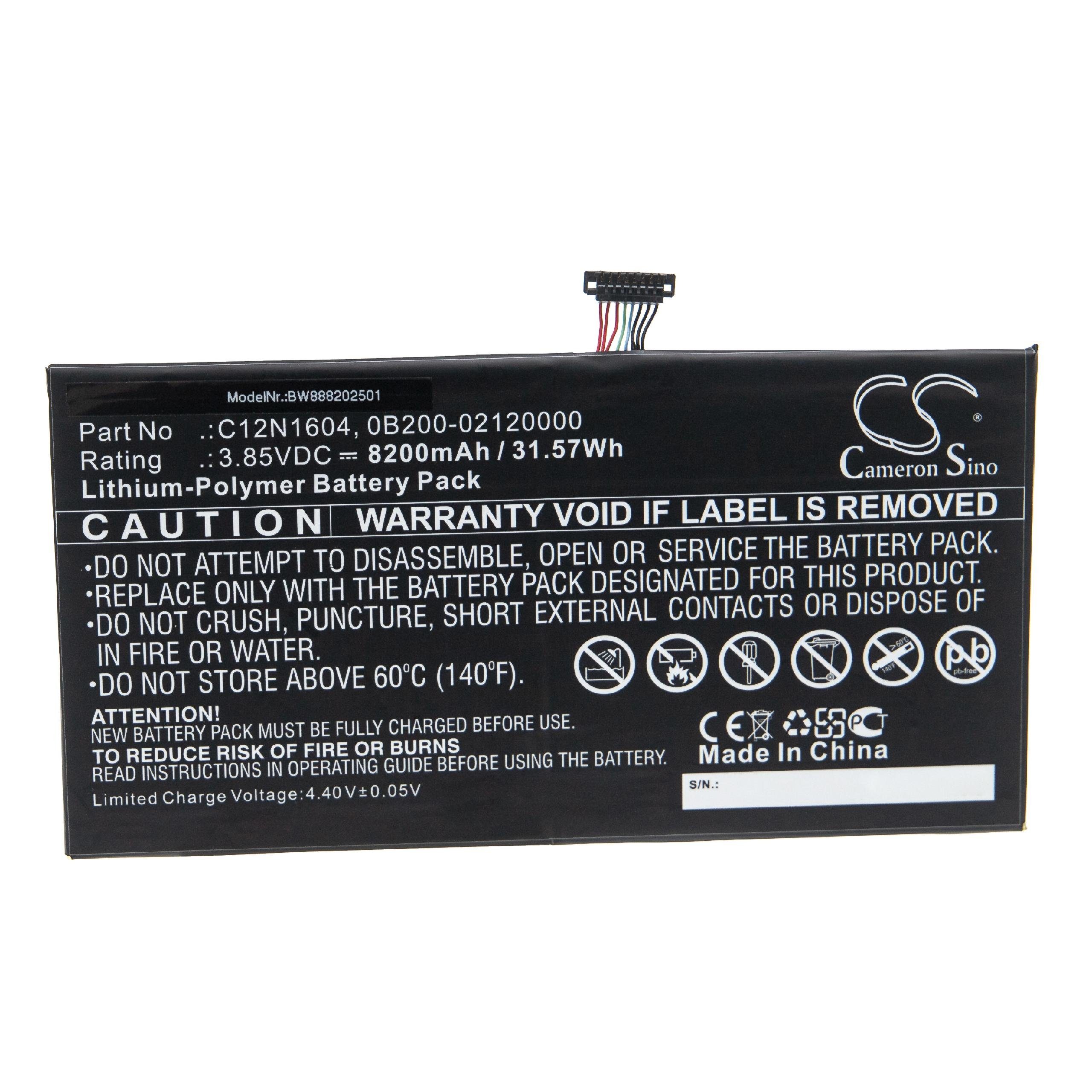 vhbw passend für Asus Transformer Mini T103HAF-GR059T, T103HAF-GR061T, Tablet-Akku 8200 mAh