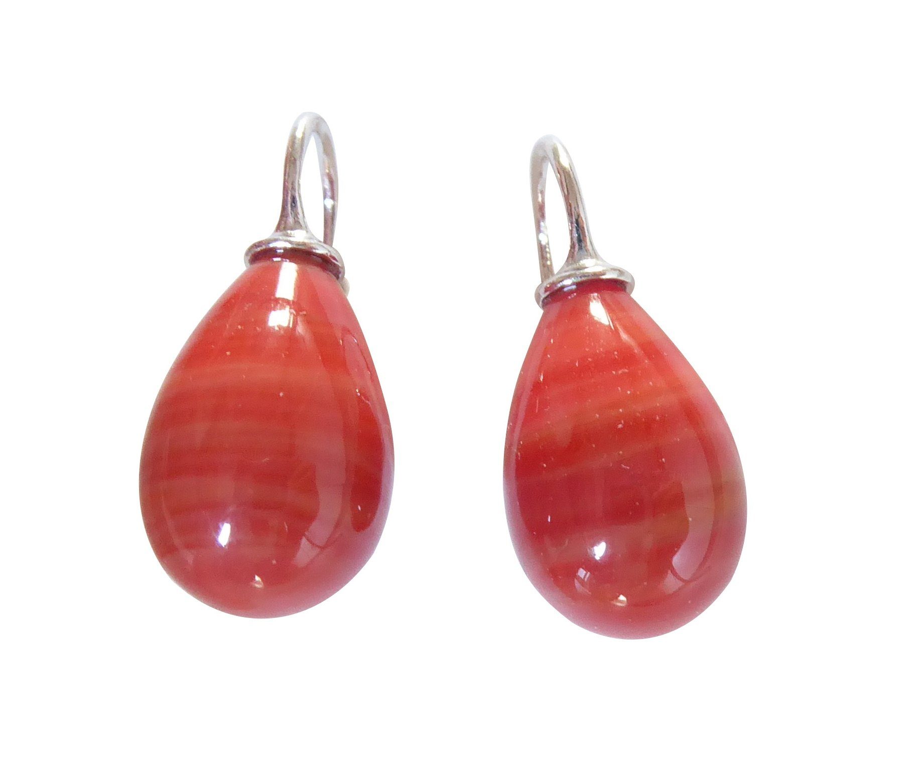 Paar Ohrhänger Lea koralle Sterlingsilber zeitlos und edel