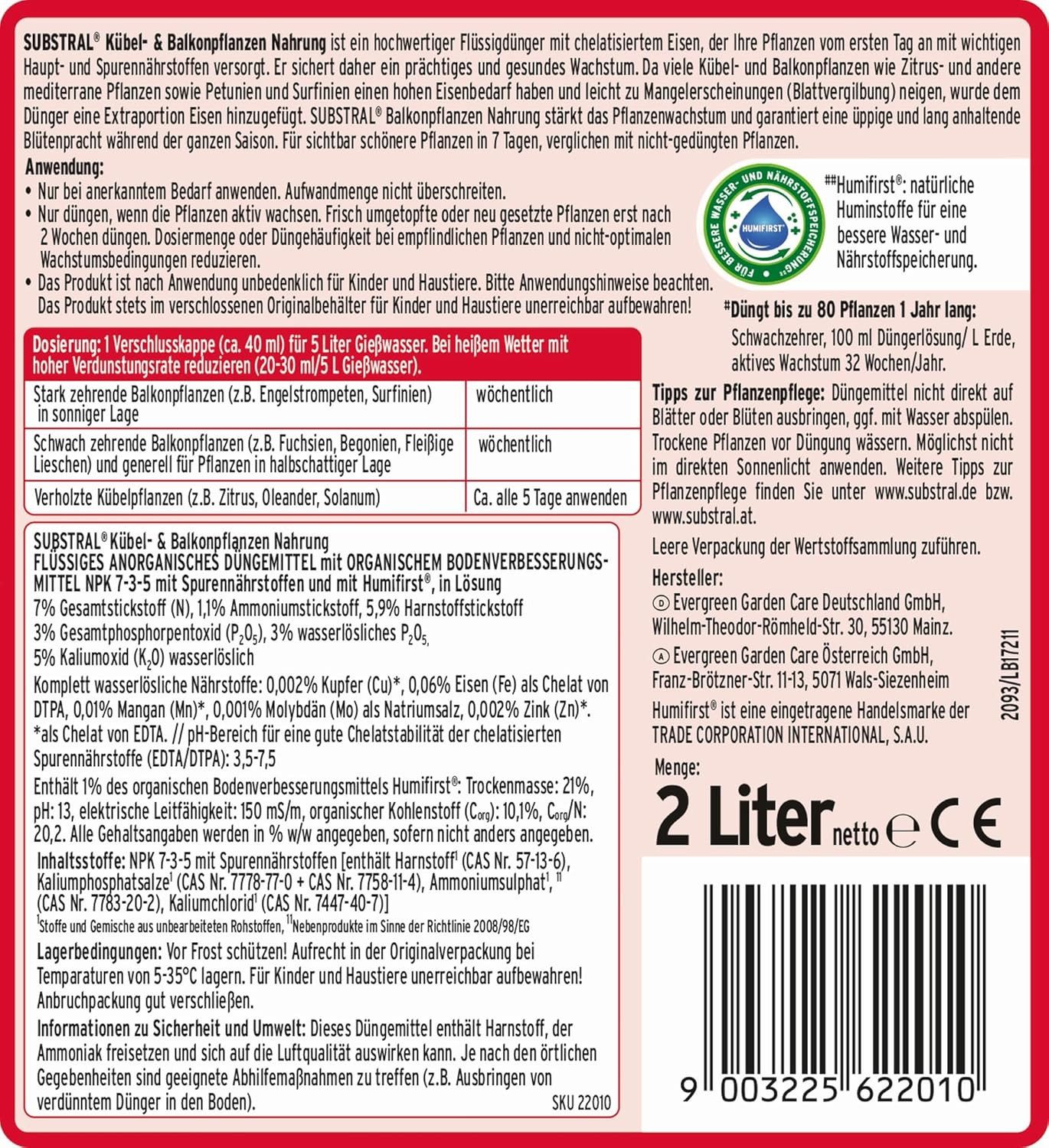 Evergreen Pflanzenstärkungsmittel Substral Spezial-Flüssigdünger für Kübel- günstig online kaufen
