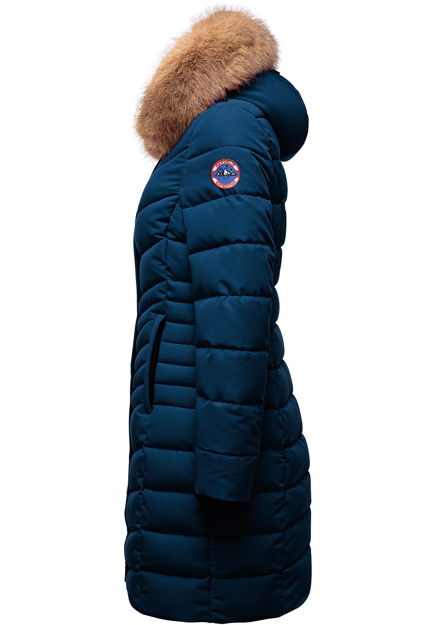 REPUBLIX Winterjacke LUCILLE Damen Gefütterte Dicke Glanz Winter Jacke Mantel Parka mit Kapuze