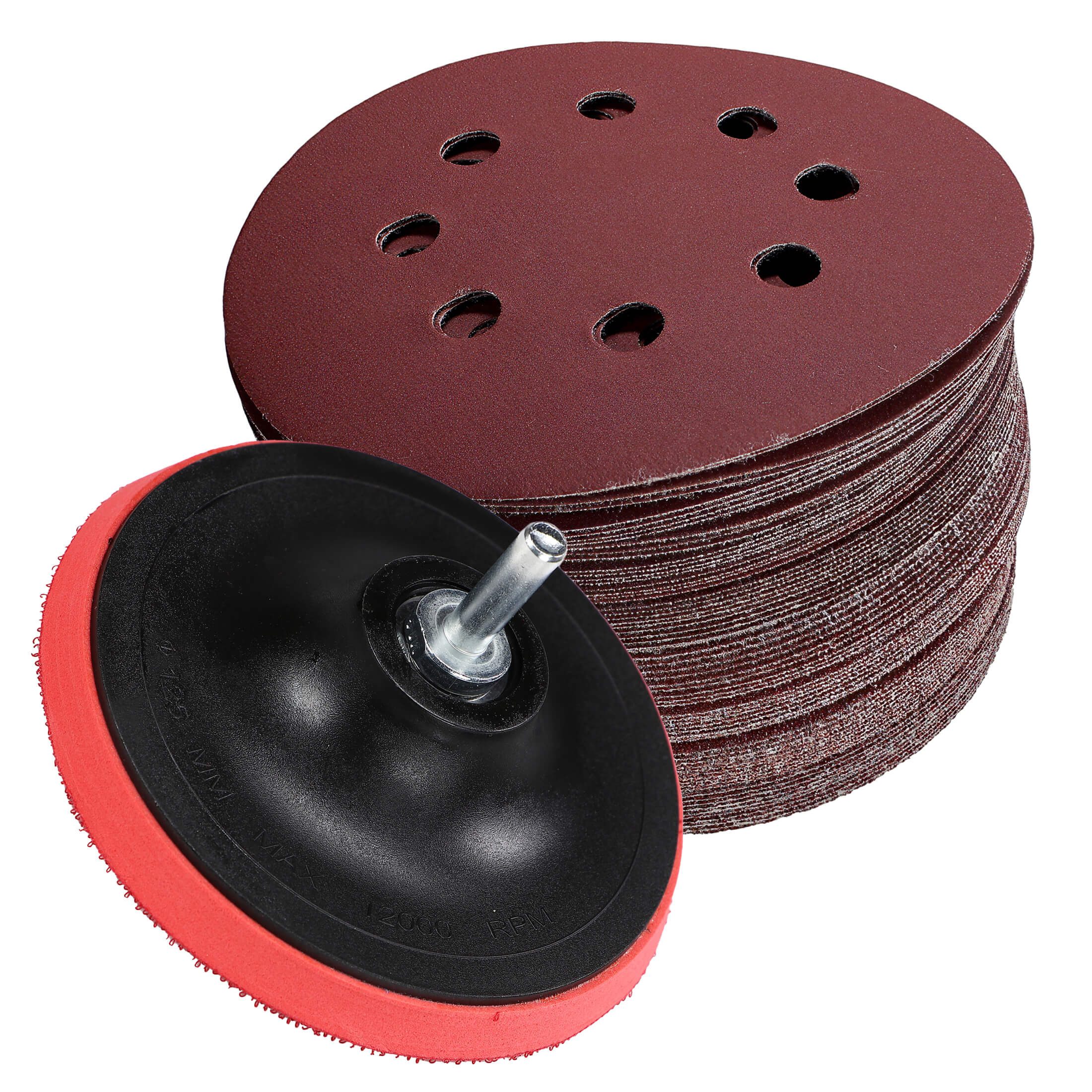 Schleifscheibe Klett Schleifscheiben 125mm 70 Blatt K40-600 + Schleifteller
