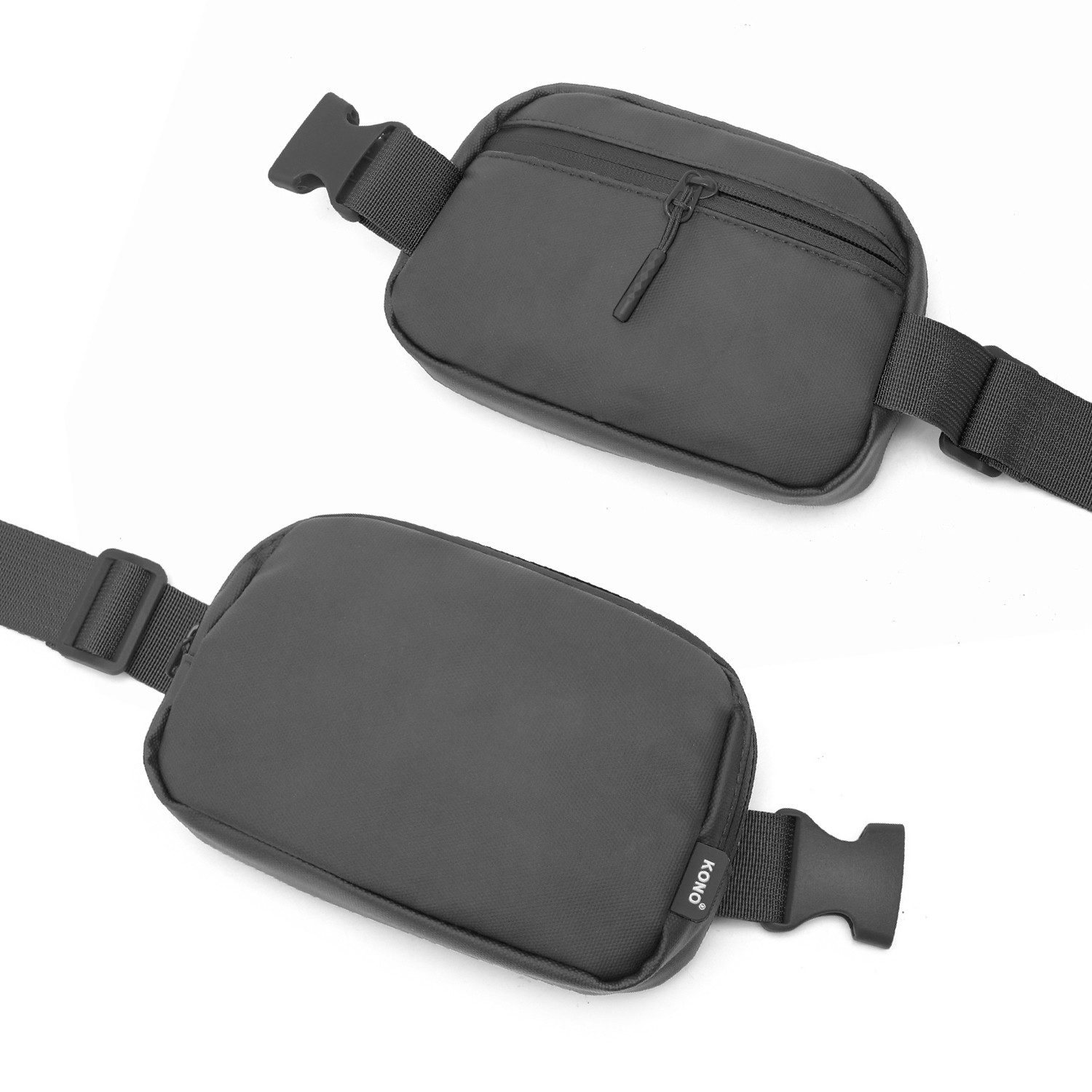 KONO Gürteltasche Wasserabweisende Leichte Bauchtasche – Verstellbare Reise Brusttasche – Bild 5 von 5