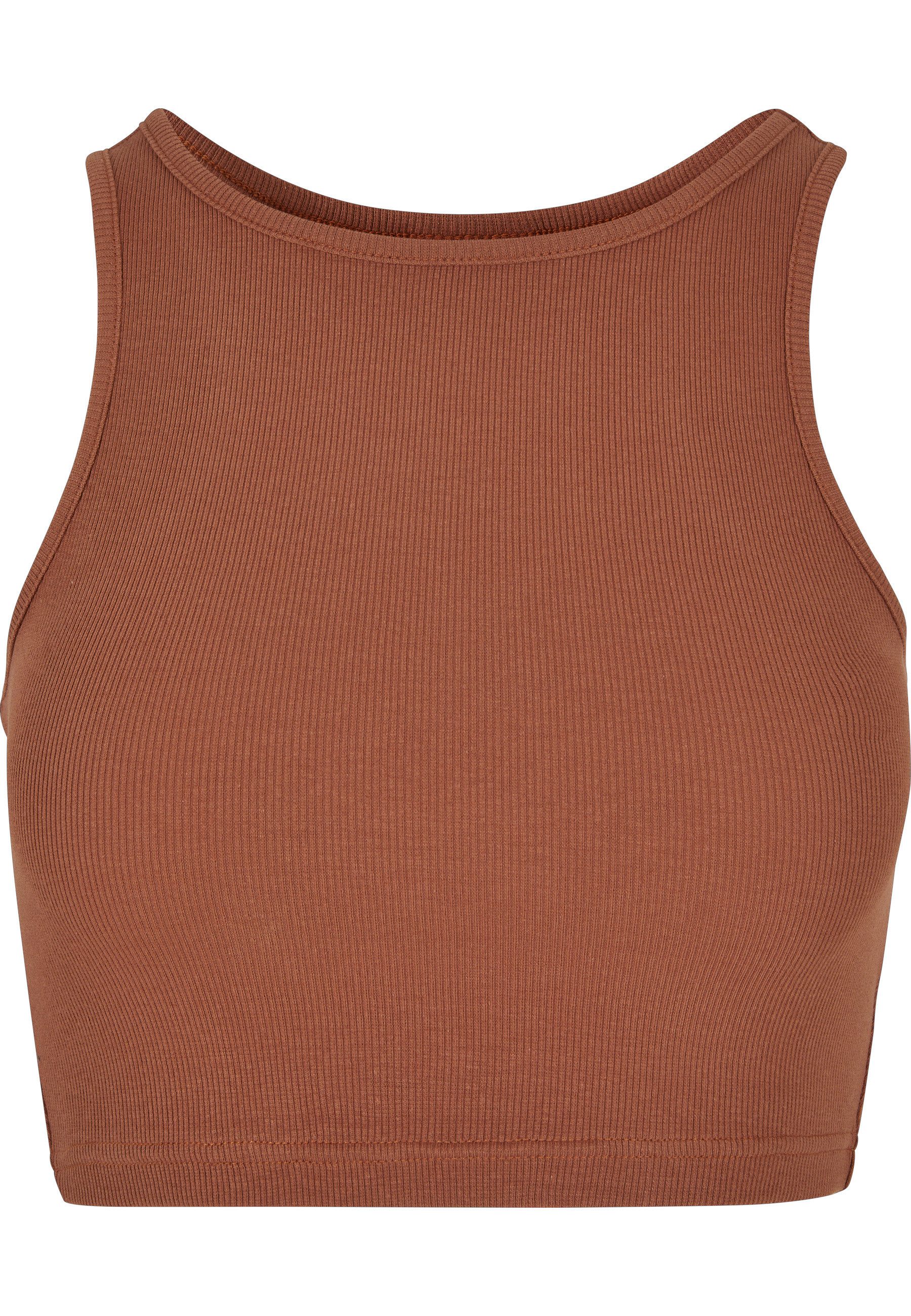 Muskelshirt Urban Classics Damen Ladies Cropped Rib Top