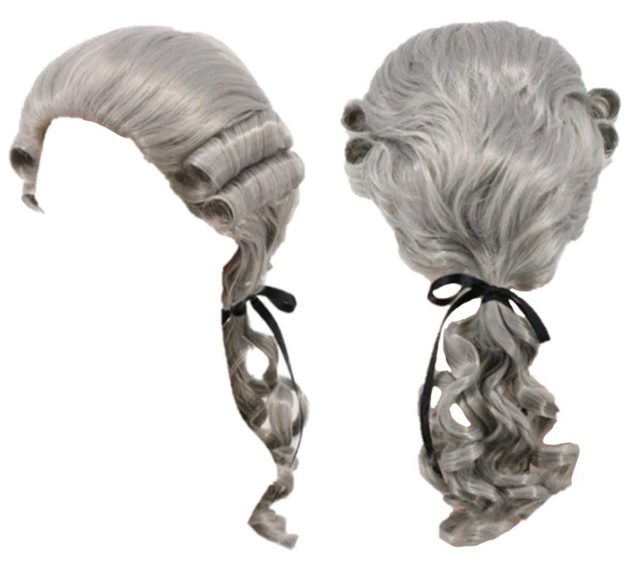 Hopki Kostüm-Perücke Grau Barock Perücke Prinz Richter - Ideal für Cosplay