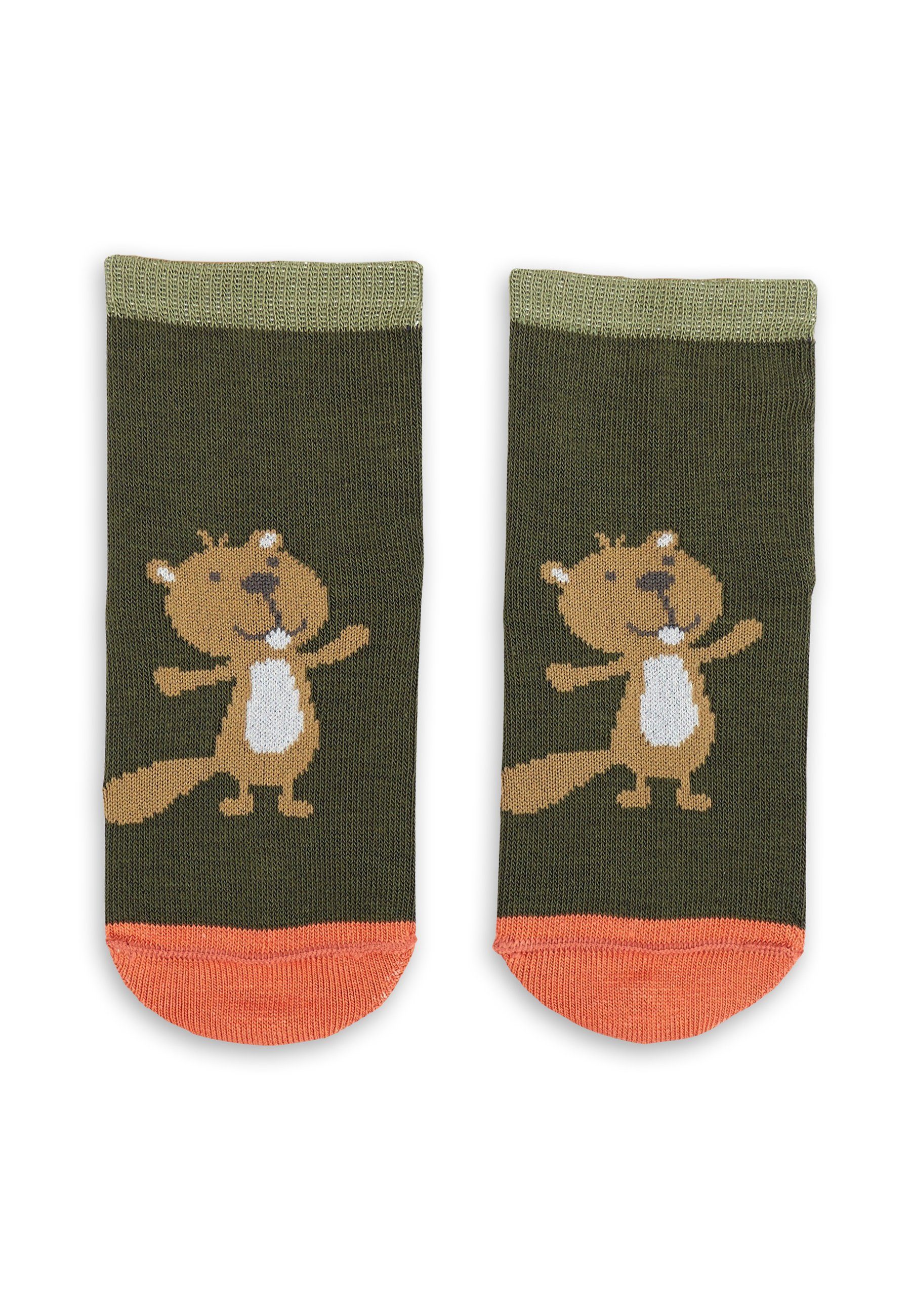 Socken Baby Sigikid Set Socken mit Socken Paar (3-Paar) rot/grün 3