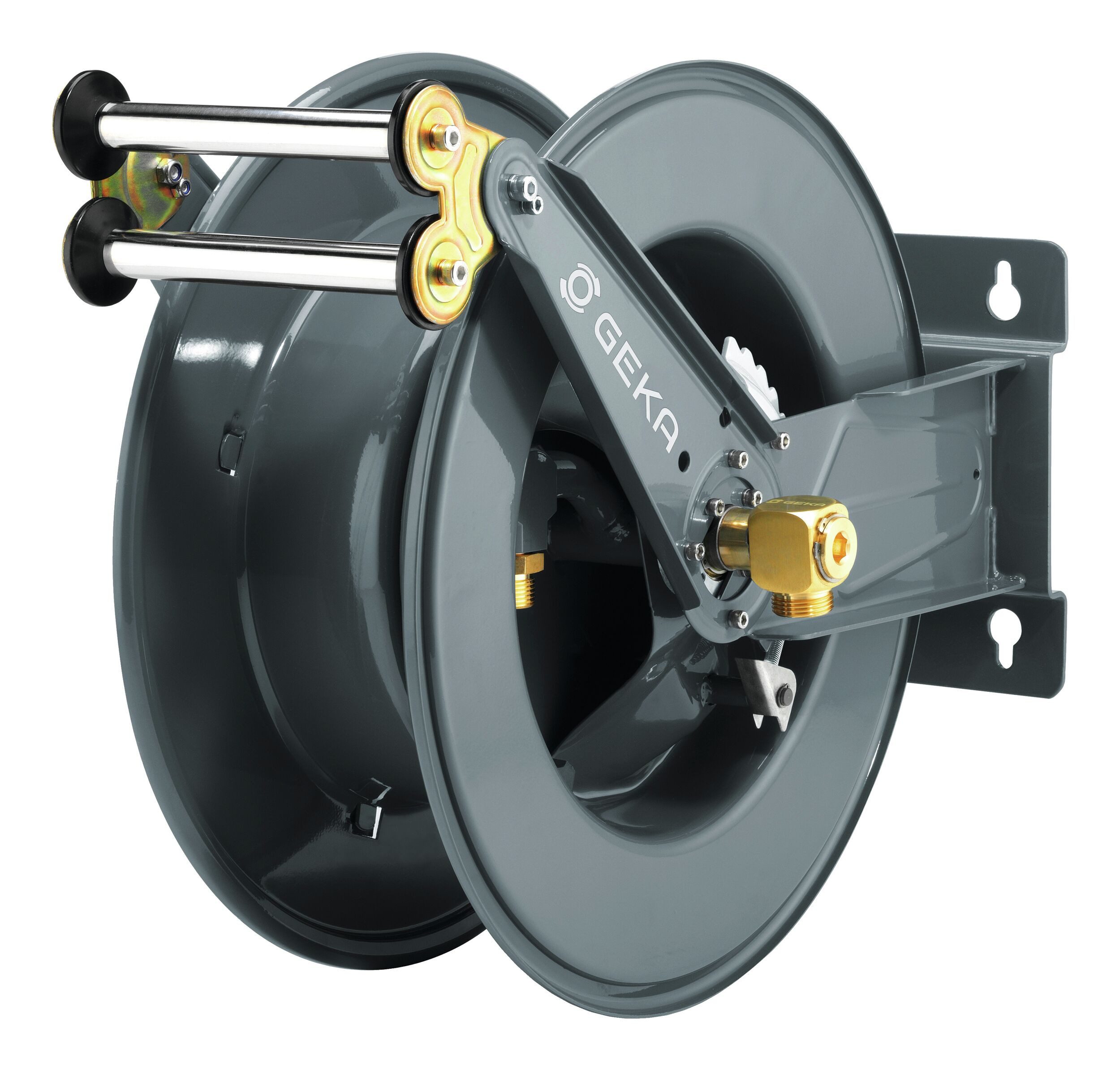 GEKA Schlauchaufroller, Plus Automatischer PA30 für 30m 3/4" Stahl pulverbeschichtet