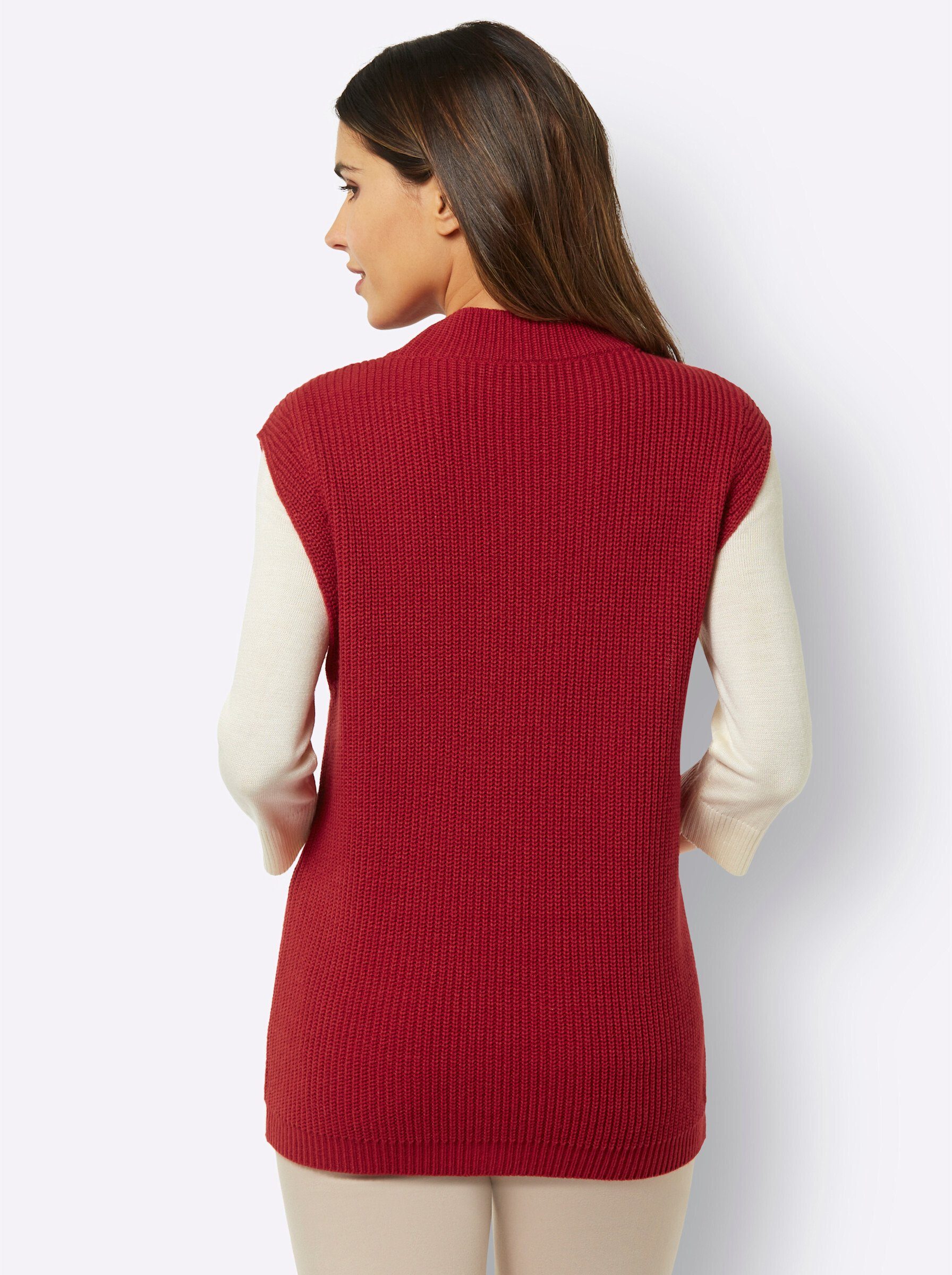 Witt Pullunder Pullunder Überschnittener Arm Grobstrick