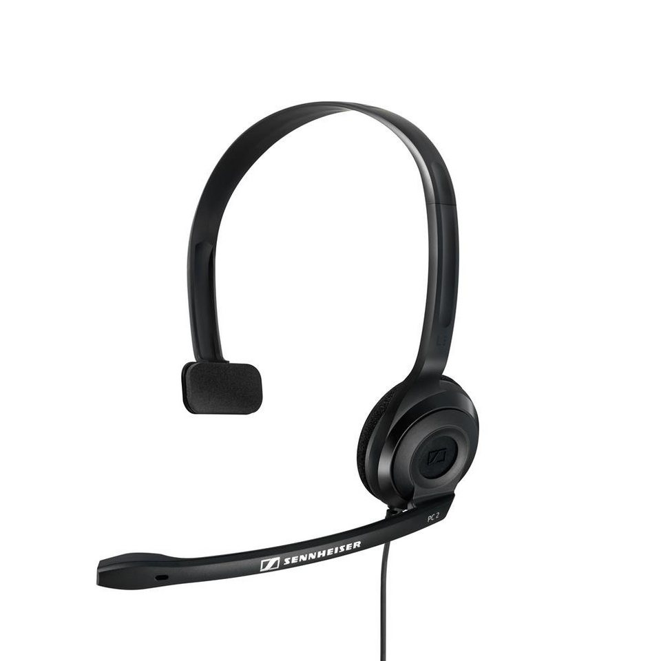 Sennheiser PC 2 Chat Headset Kopfhörer (Ein-Ohr-Kopfhörer, Noise Cancelling- Mikrofon, Schwarz)