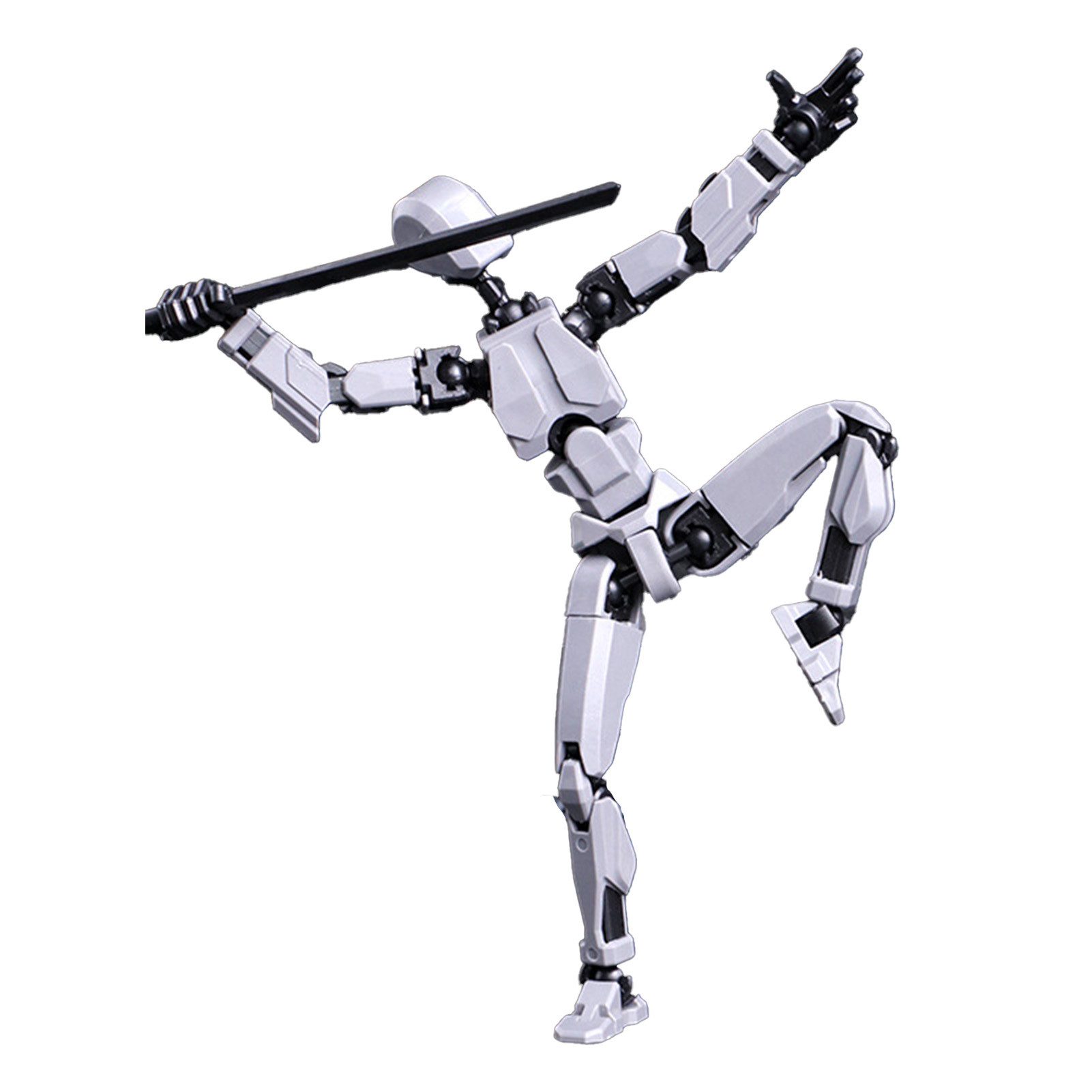 Jumpeak Biegepuppe 3D Игрушки,Magnetische Puppen,Kunststoffmodell,Kinderspielzeug (4 Waffen ausrüsten, 3 Handtypen), Mehrere Farboptionen,Lehrmodell,künstlerisches Schaffen,flexible