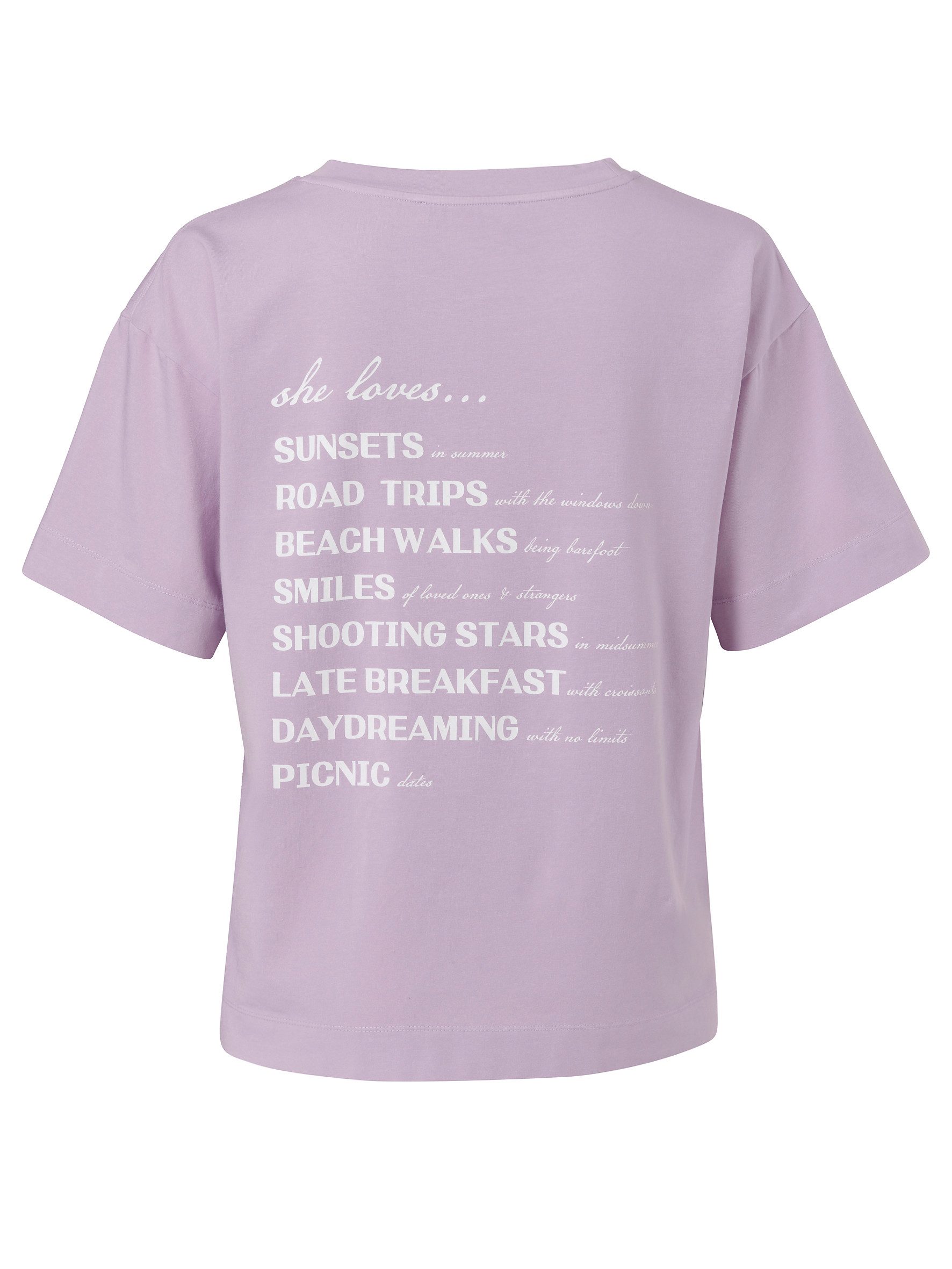 VIA APPIA T-Shirt T-Shirt Rundhals Einsatz 1/2 Arm Motiv Druck