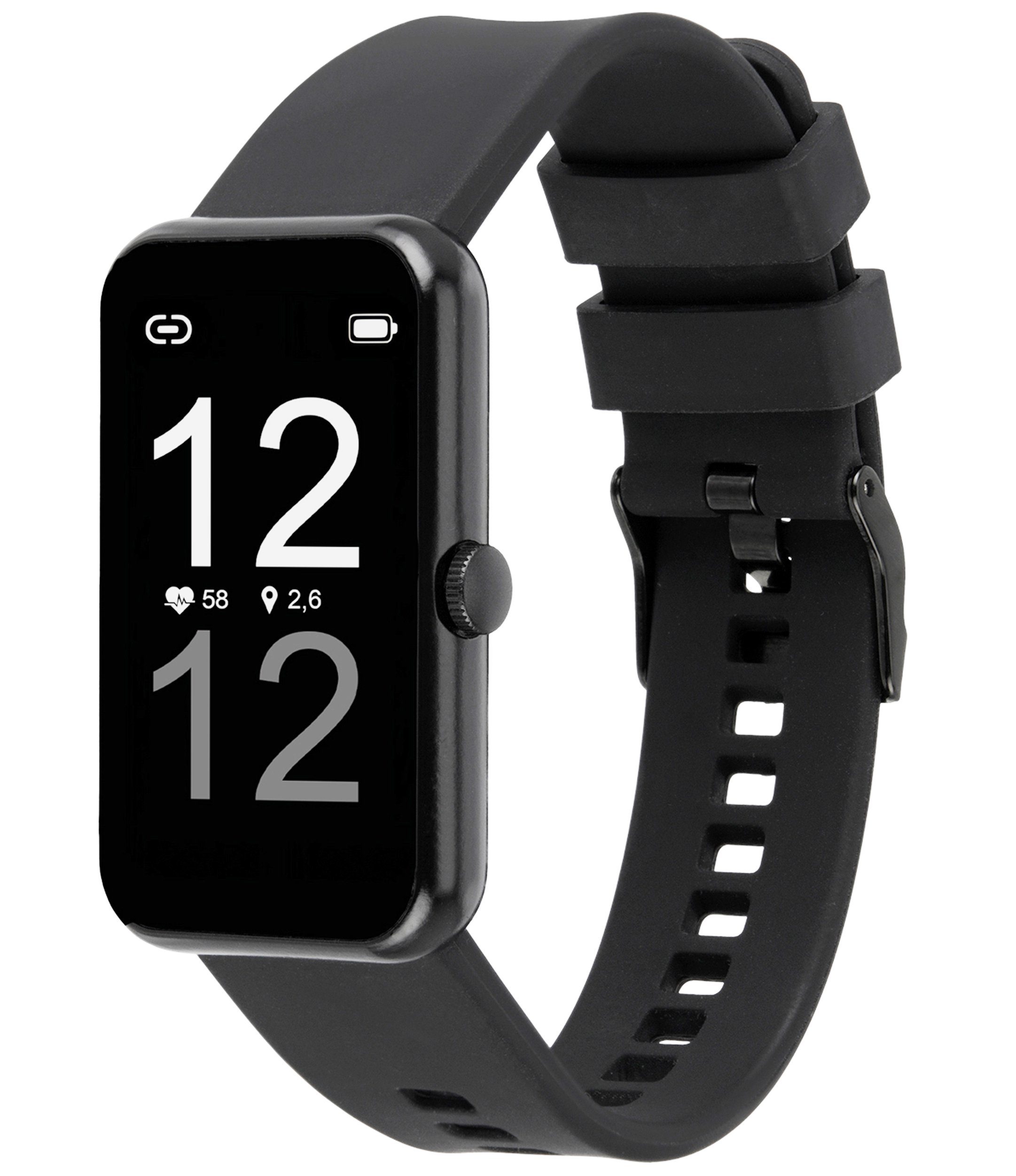 XCOAST CADIZ Activity Tracker Uhr und Fitnessuhr (4,5 cm/1,45 Zoll, Bildschirm, Damen und Herren Sportuhr für Android und IOS) IP67 Wasserdicht, HD Voll Touchscreen, Blutdruck, Blutsauerstoff, Schritte, Puls, Kalorien, 7 Tage Akku