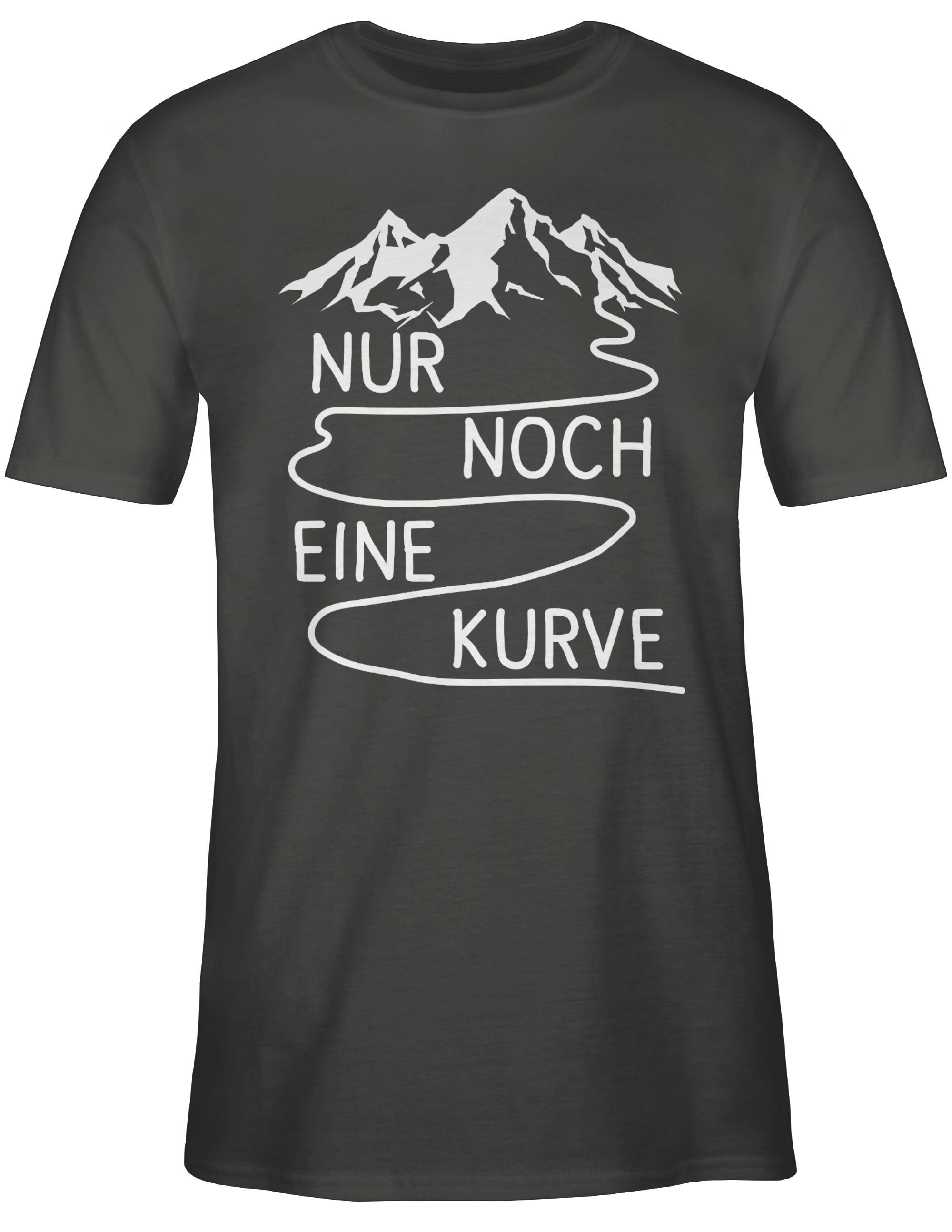 eine T-Shirt Nur Dunkelgrau Shirtracer noch Kurve 03 Wandern