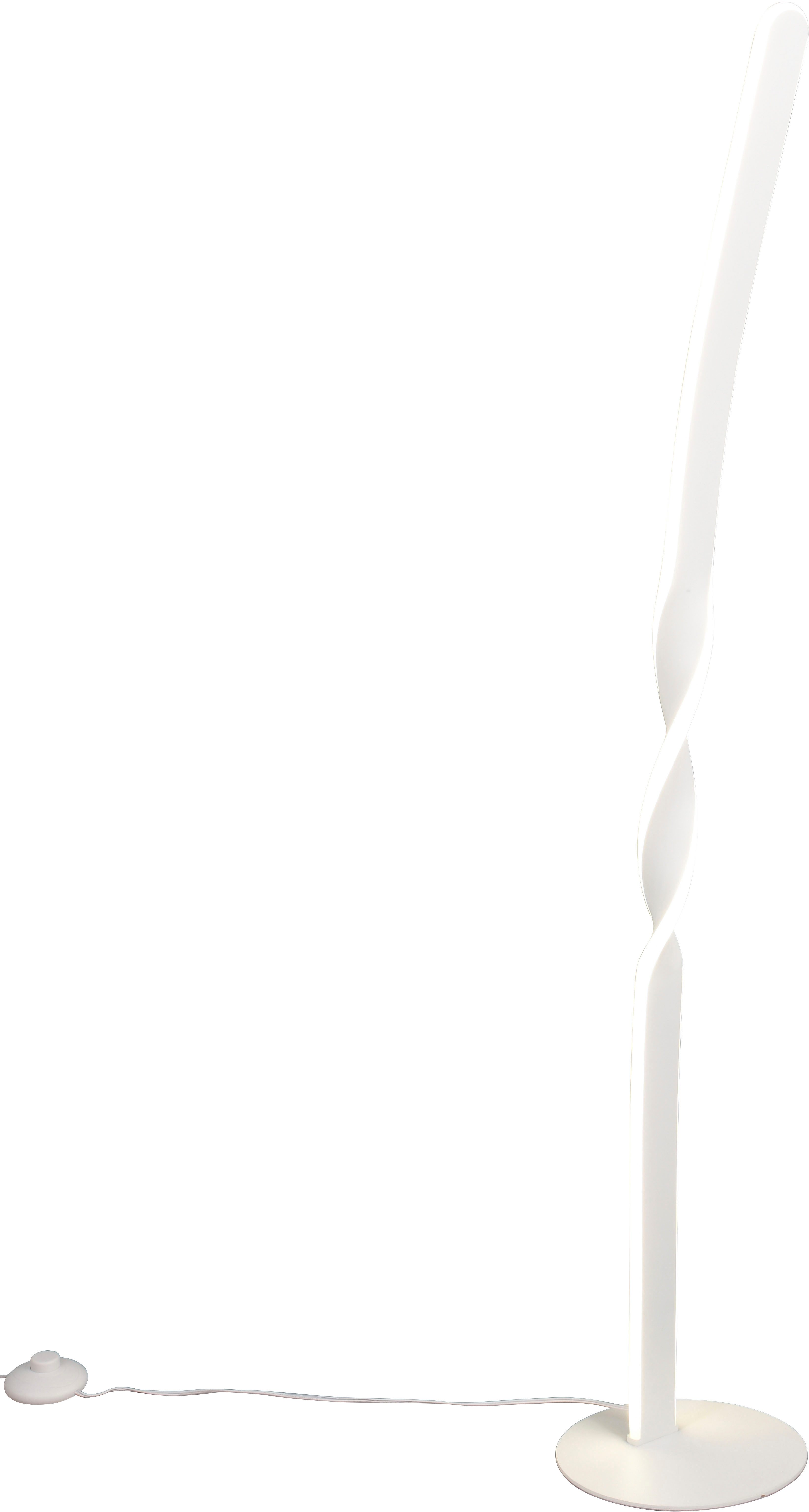 Reality Leuchten LED Stehlampe GINKO, LED Stehleuchte mit 19W 2100 Lumen 4000K kaltweiß, Ein-/Ausschalter, LED fest integriert, Kaltweiß, Stehlampe mit Fußschalter + 180cm Kabel, Höhe 110 cm Ø 20cm