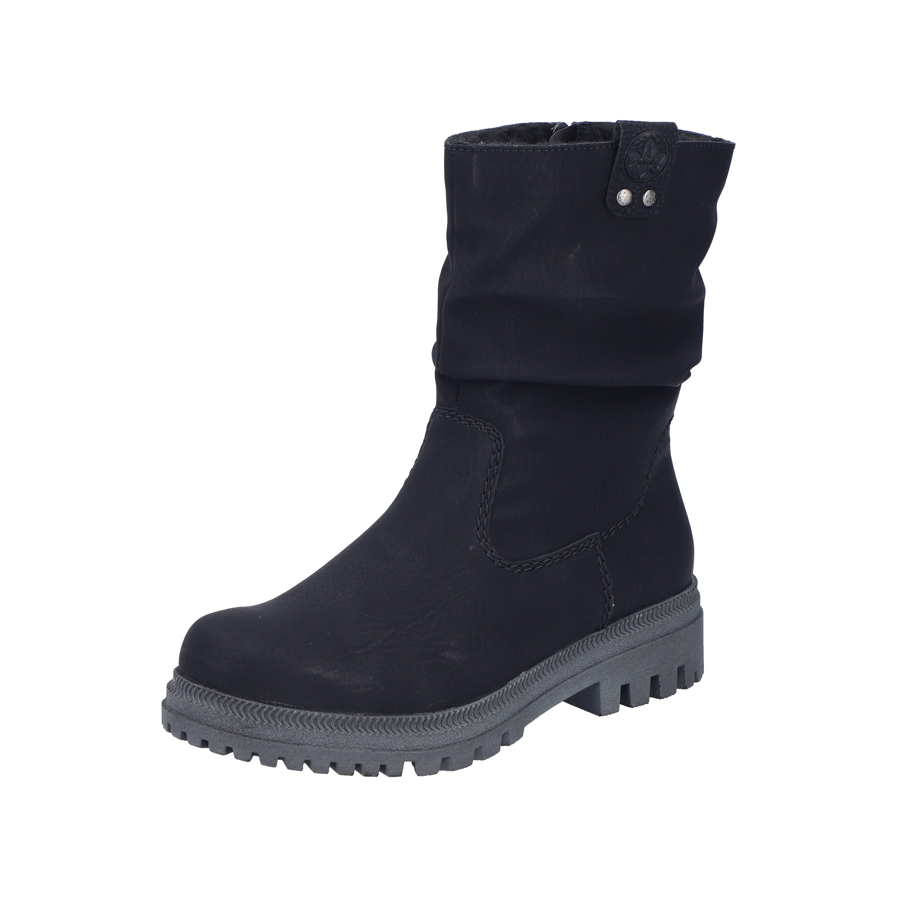 Rieker Winterboots Blockabsatz, Stiefelette mit gerafftem Schaft