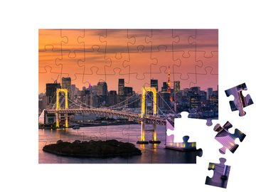 puzzleYOU Puzzle Bucht von Tokio und Tokyo Tower, 48 Puzzleteile, puzzleYOU-Kollektionen Tokio, Städte Weltweit