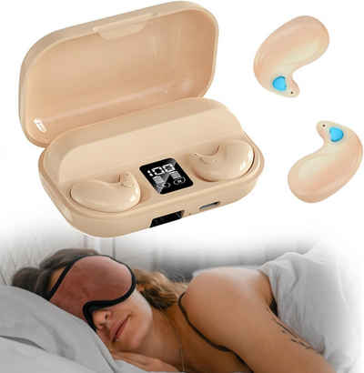Xmenha Mini unsichtbare kleinste kabellos Bluetooth 5.3 zum Schlafen In-Ear-Kopfhörer (Natürlicher Klang für ein ungestörtes Musikerlebnis während des Schlafes, Sleep Earbuds für kleine Ohren Schlafkopfhörer Seitenschläfer)